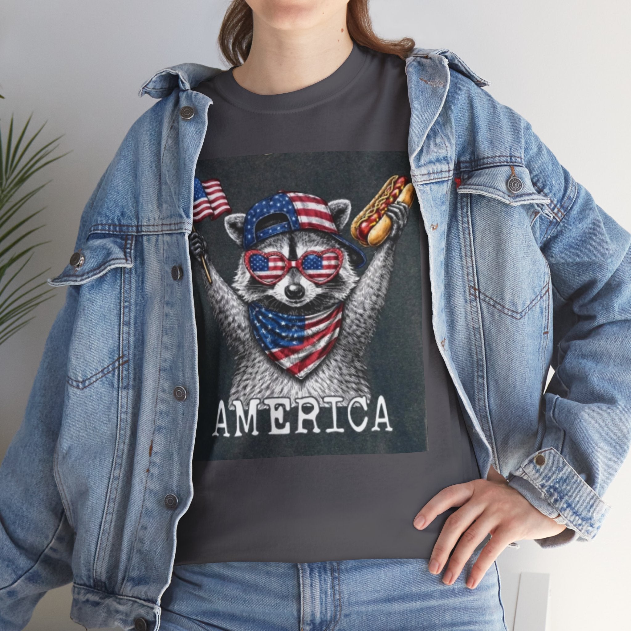 Patriotic Raccoon 'America' T-Shirt