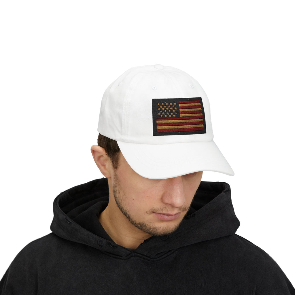 Vintage American Flag Dad Cap — Embroidered USA Baseball Hat
