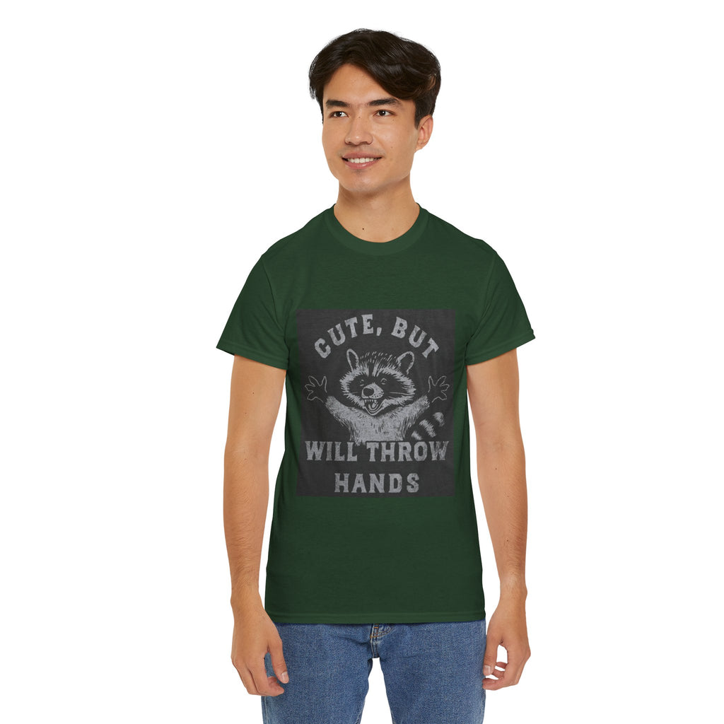 Cute But Will Throw Hands Raccoon T-Shirt