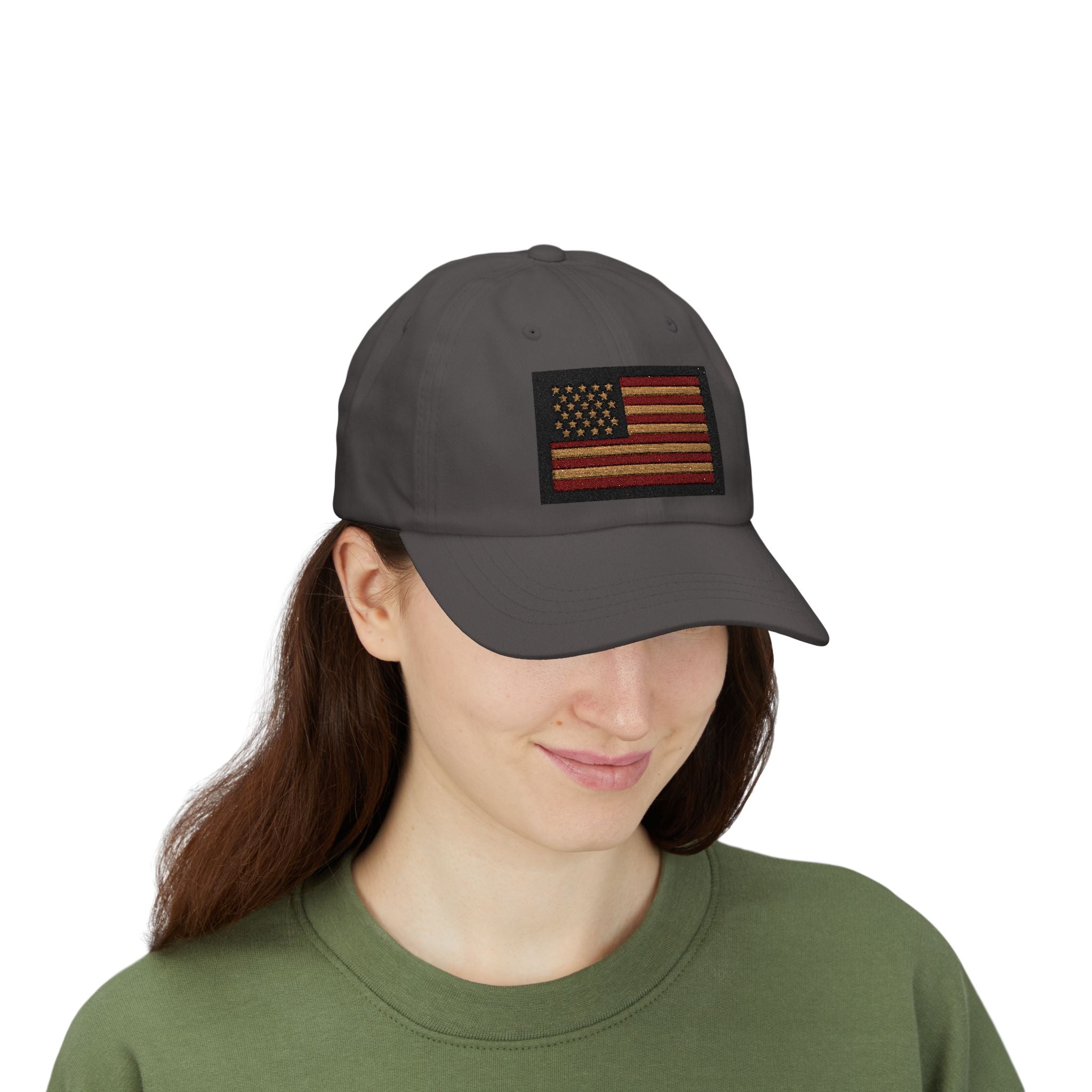 Vintage American Flag Dad Cap — Embroidered USA Baseball Hat