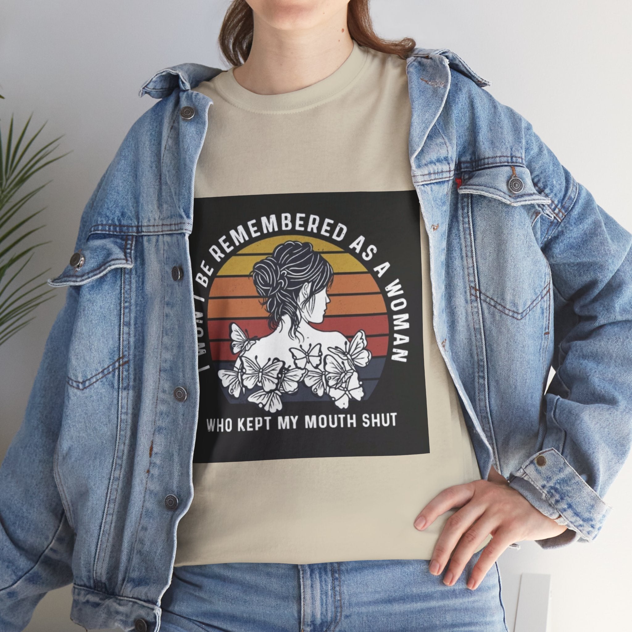Graphic Tee — "I Won’t Be Remembered As A Woman Who Kept My Mouth Shut" Feminist Retro Floral T-Shirt