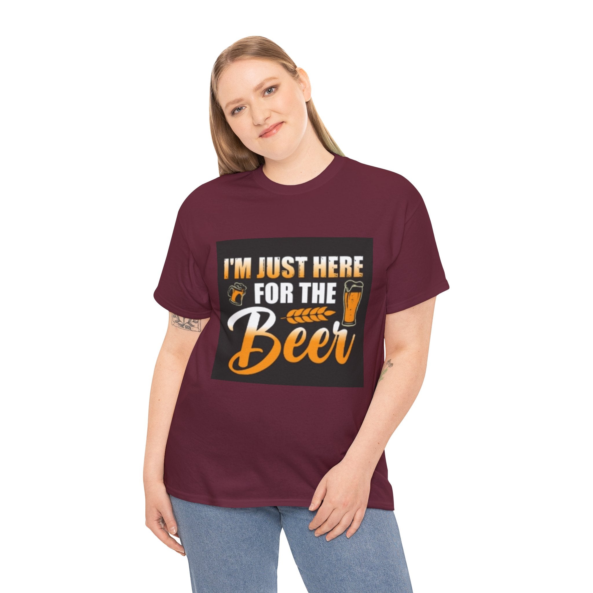 I'm Just Here for the Beer T-Shirt — Funny Beer Drinking Tee for Parties & Oktoberfest