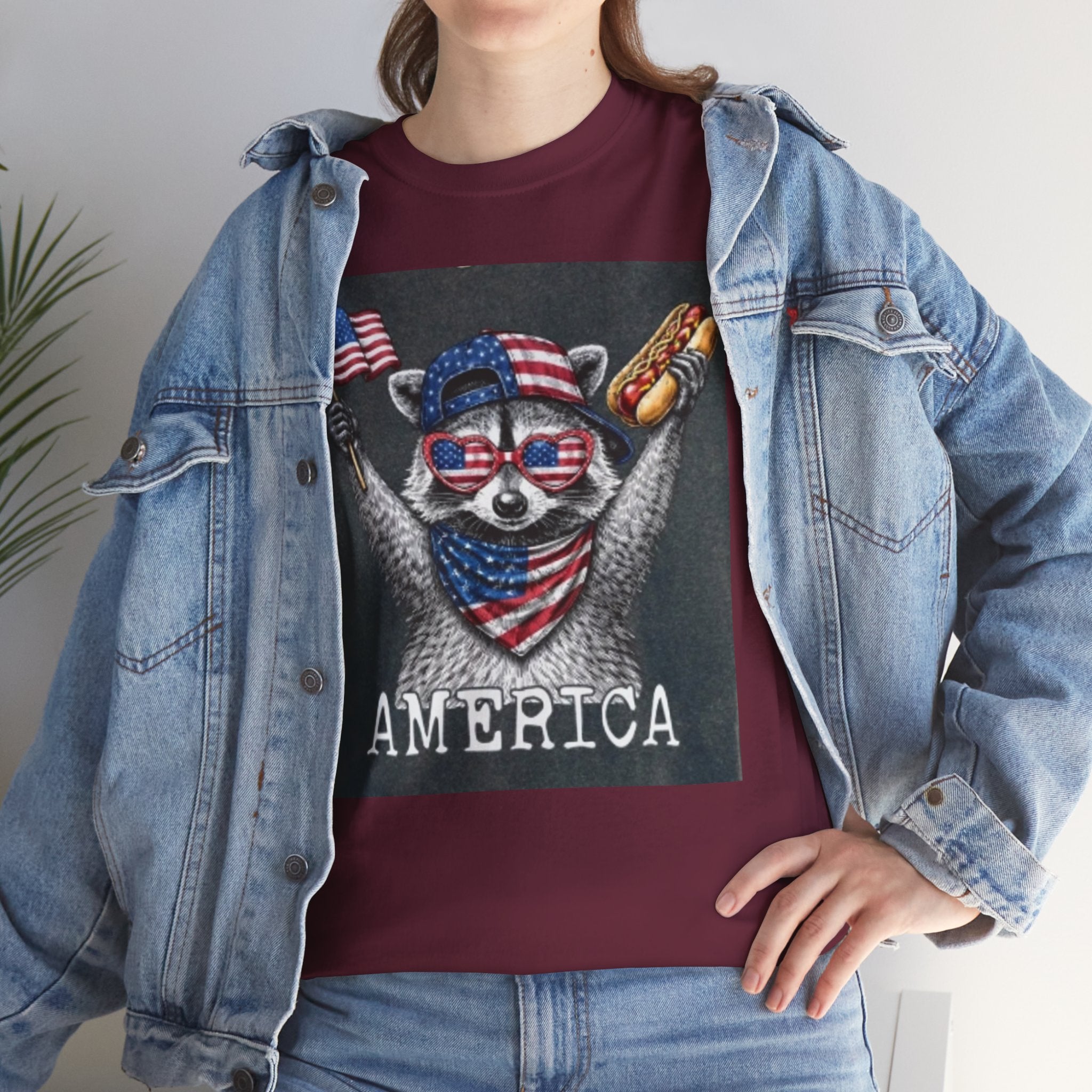 Patriotic Raccoon 'America' T-Shirt