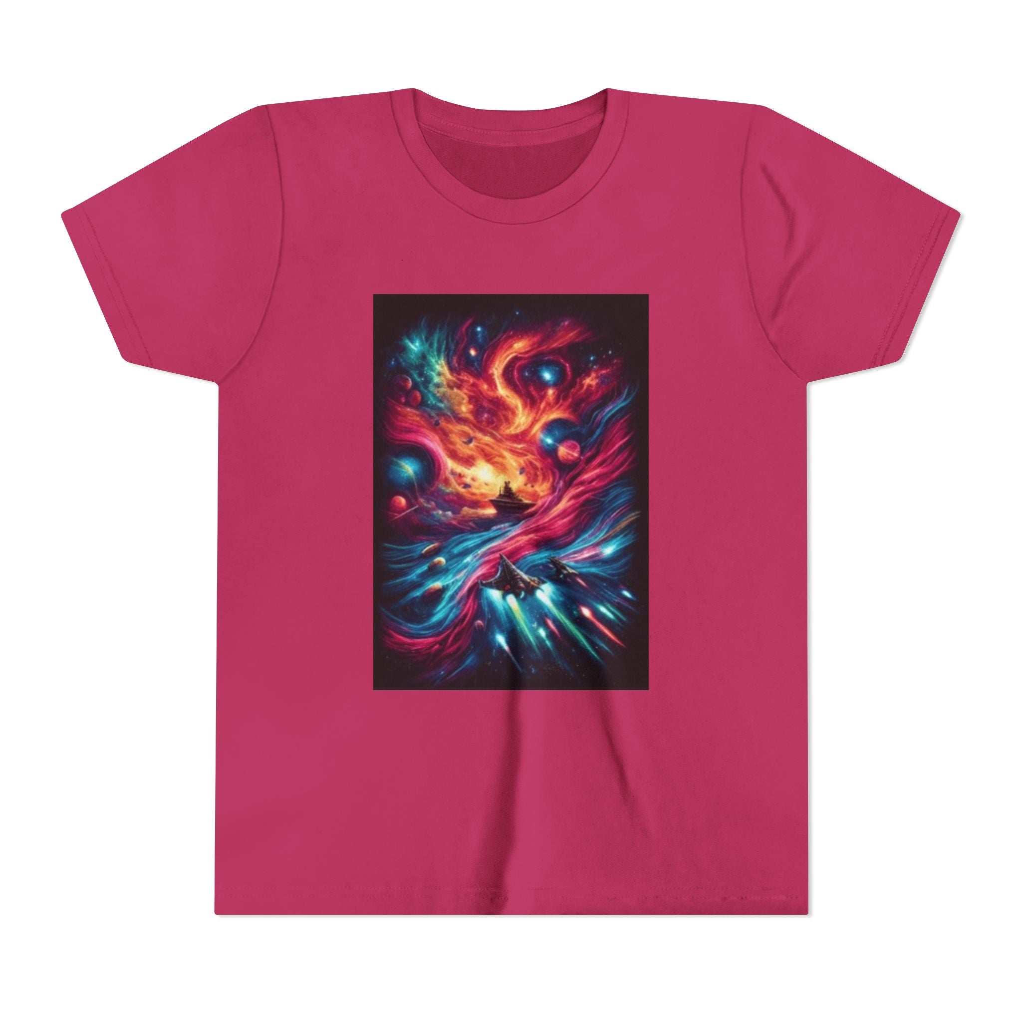 Youth Tee — Cosmic Phoenix Abstract Galaxy Art