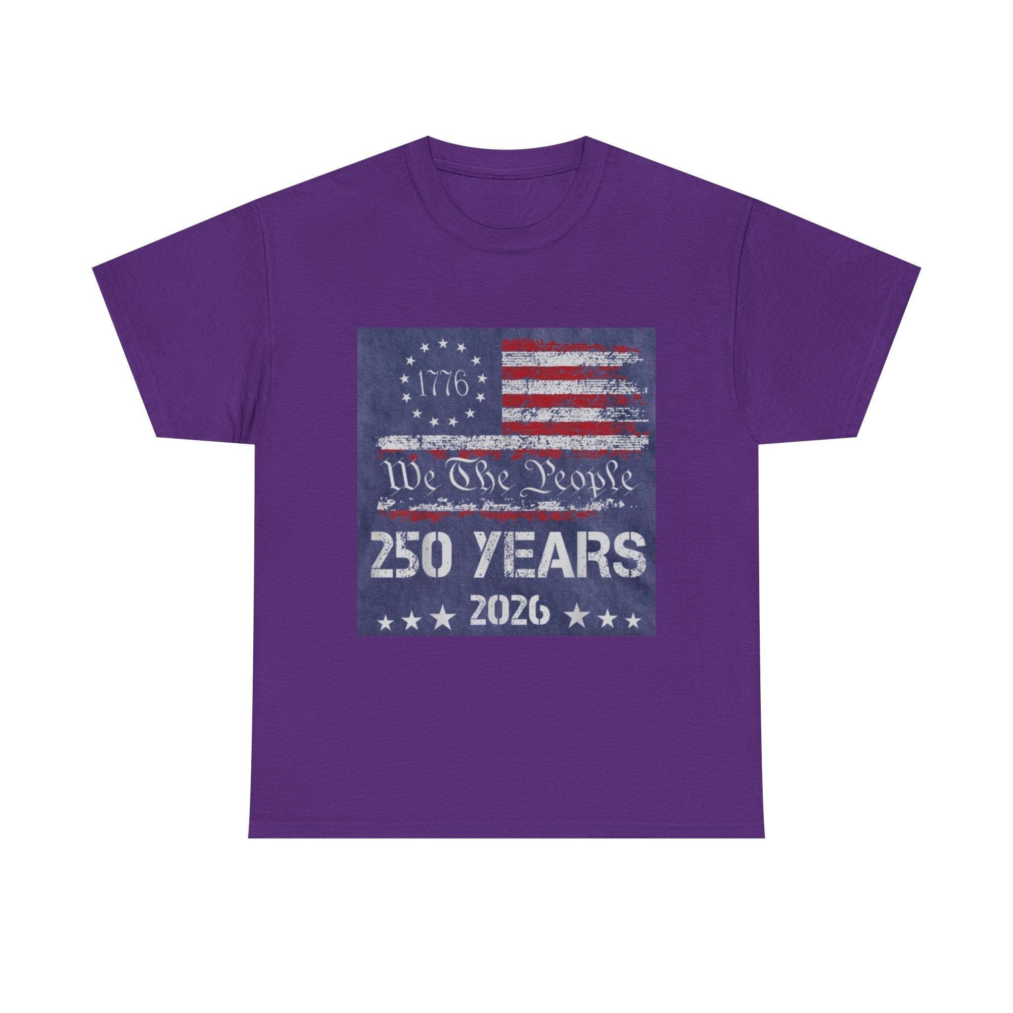 T-Shirt — Vintage 'We The People 250 Years 2026' Patriotic American Flag Tee