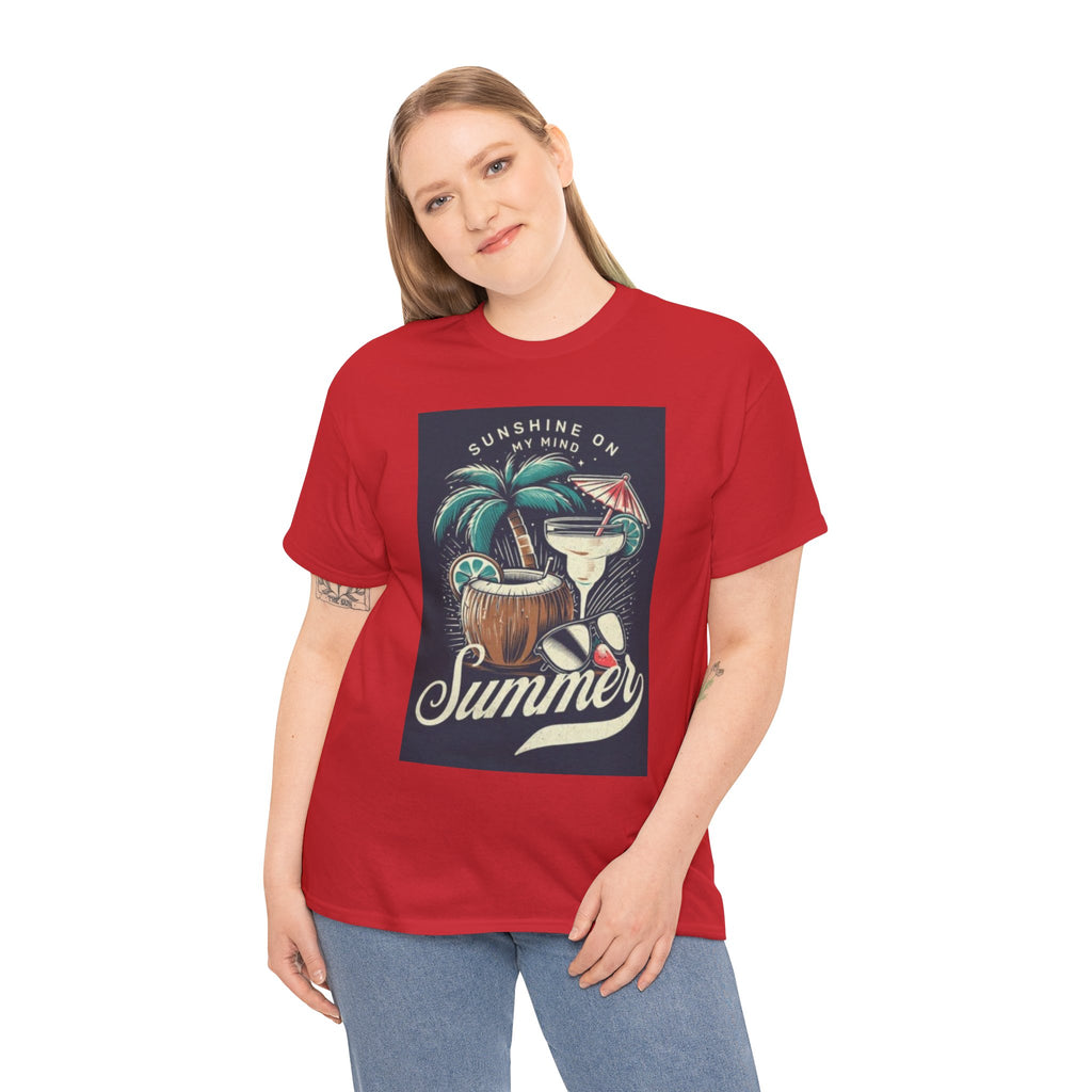 Summer Cocktail Tee — "Sunshine On My Mind" Tropical Beach T-Shirt