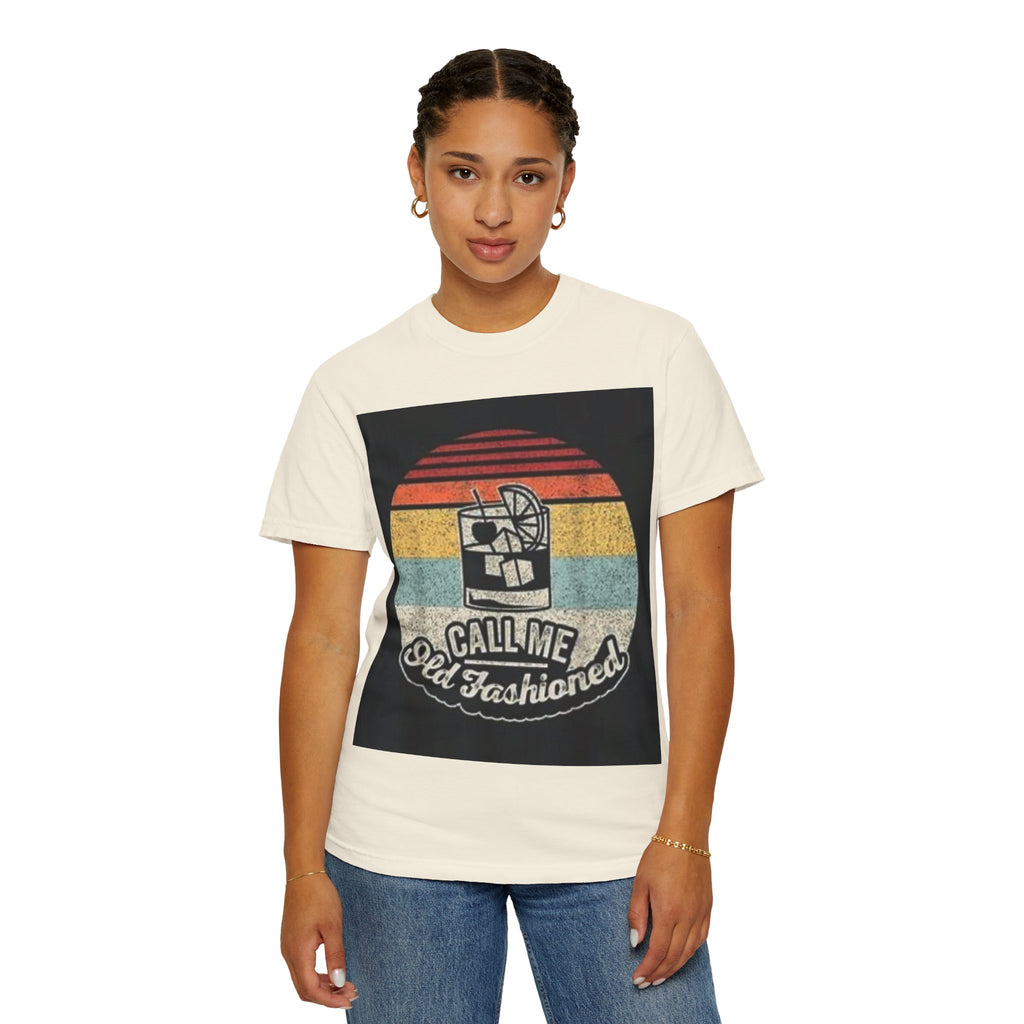 T-Shirt — "Call Me Old Fashioned" Retro Cocktail Graphic Tee
