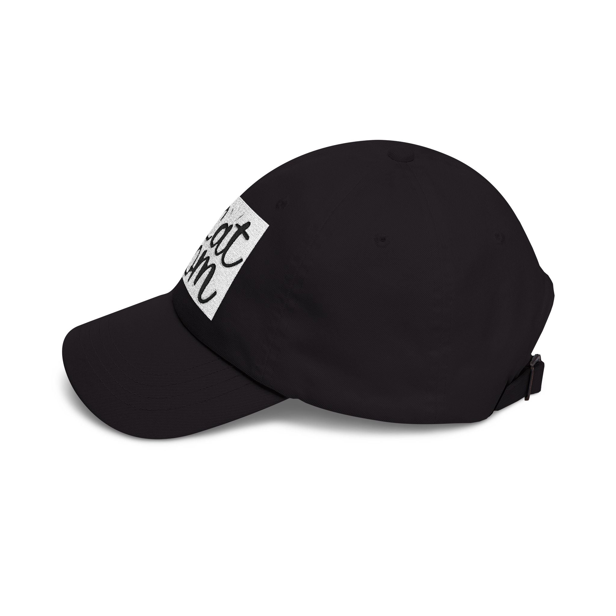 Cat Mom Dad Cap – White Embroidered Cat Mom Baseball Hat