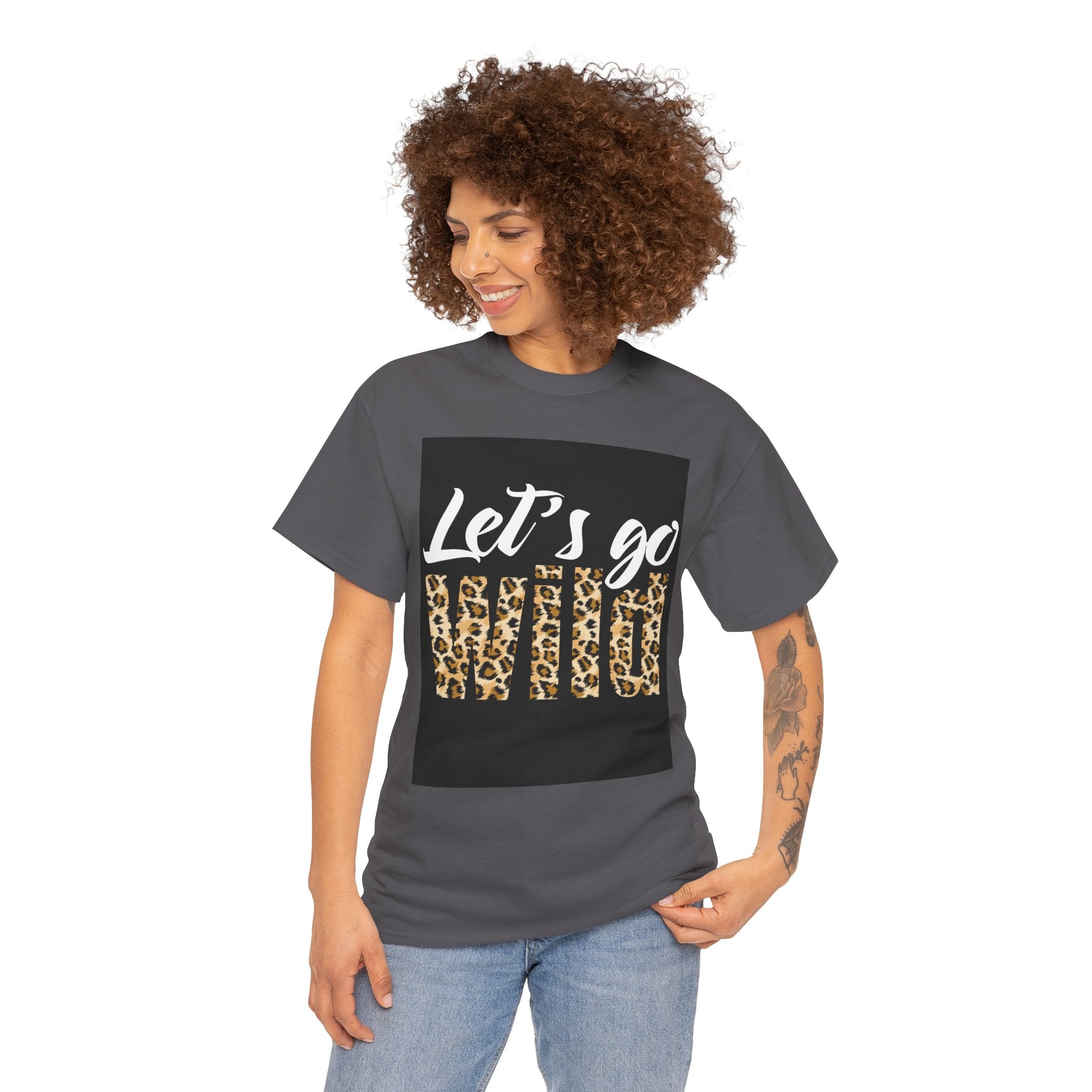 Let's Go Wild Leopard Graphic Tee