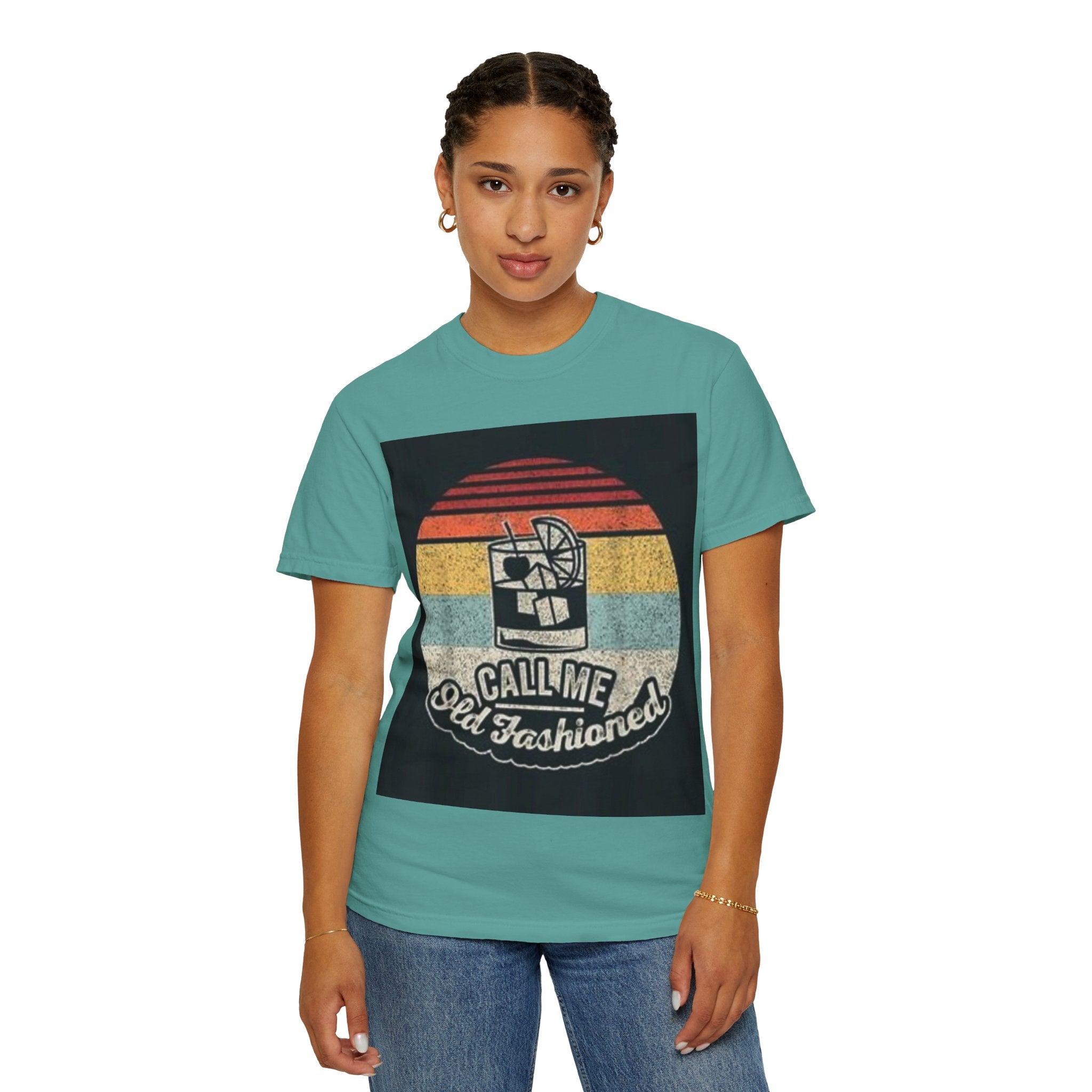 T-Shirt — "Call Me Old Fashioned" Retro Cocktail Graphic Tee