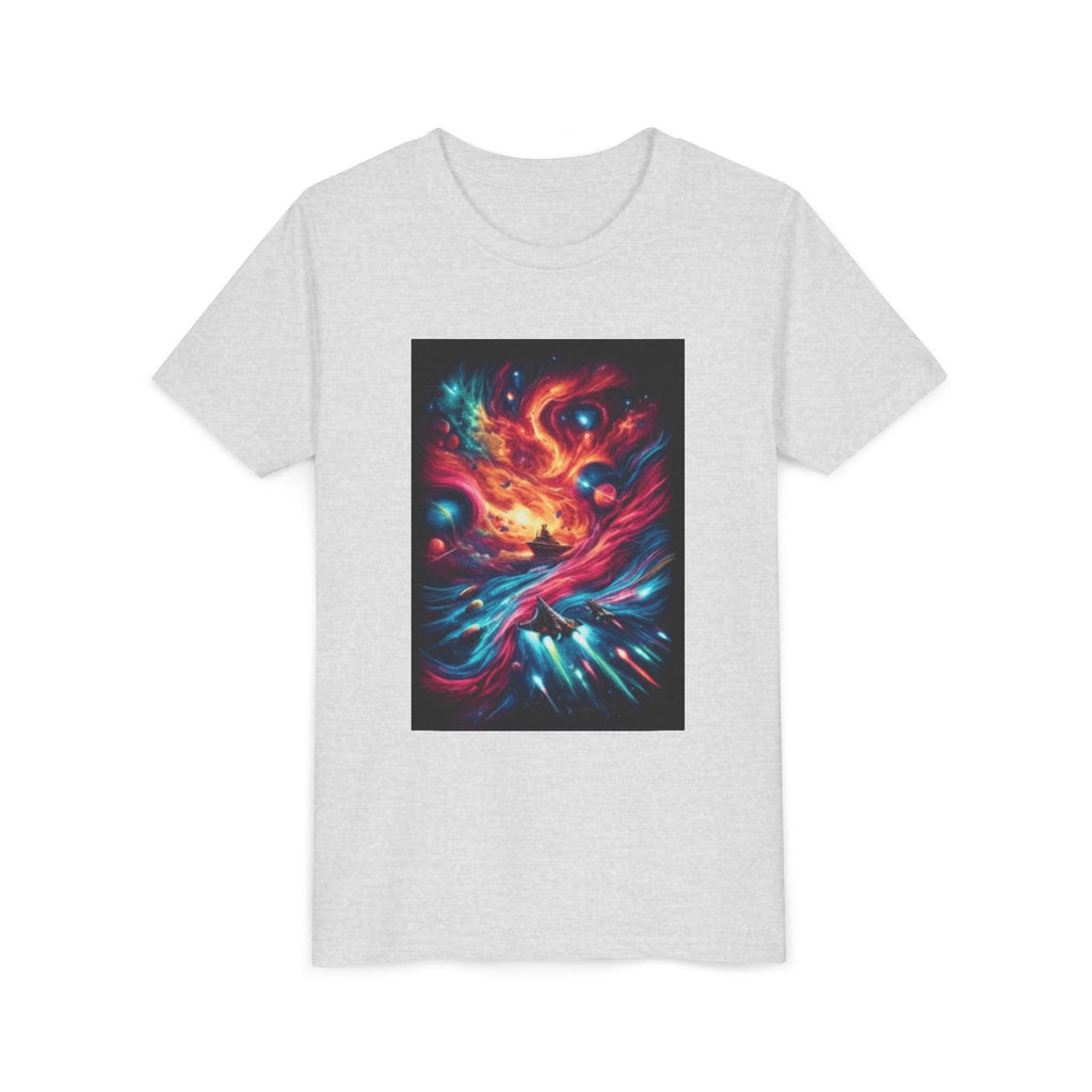 Youth Tee — Cosmic Phoenix Abstract Galaxy Art