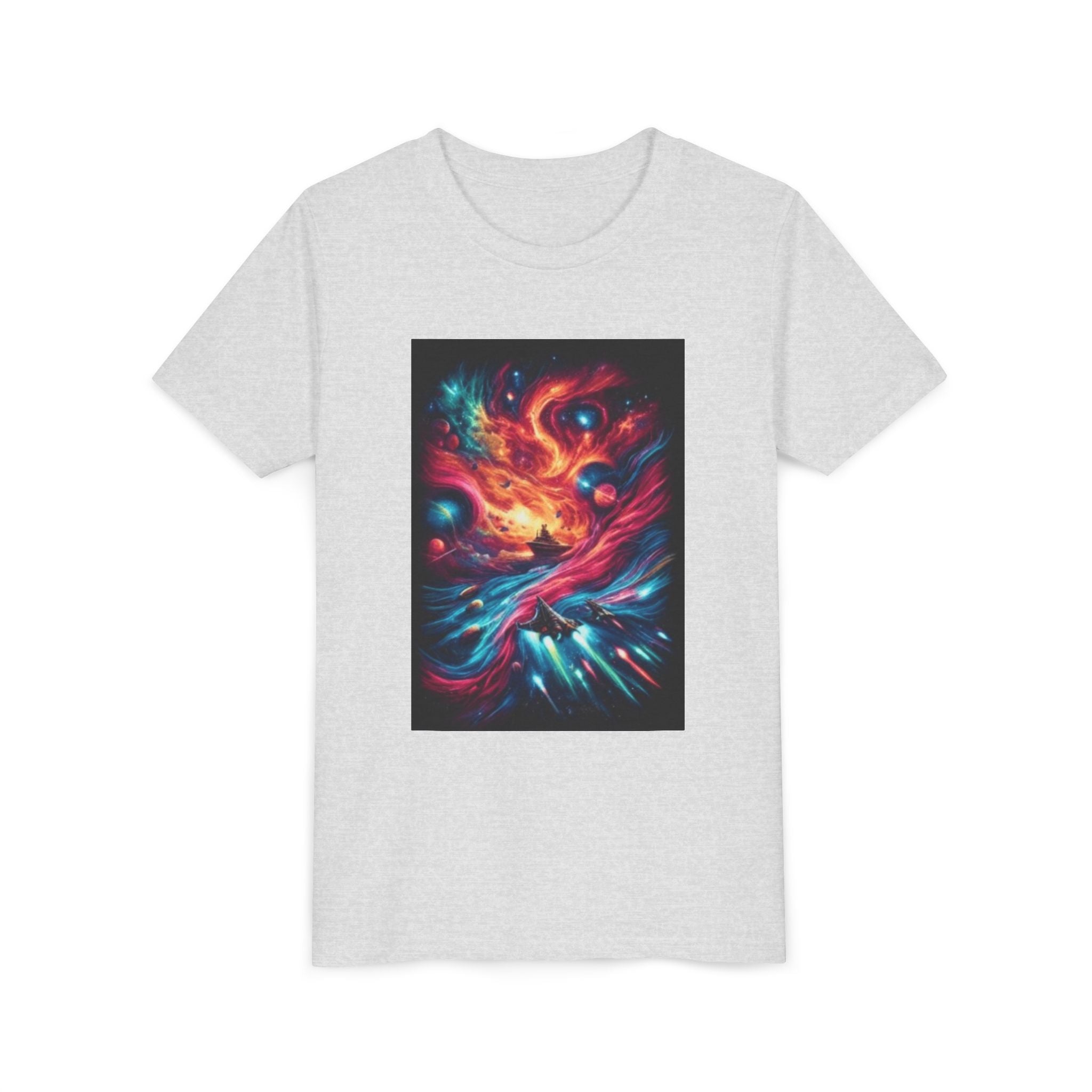 Youth Tee — Cosmic Phoenix Abstract Galaxy Art
