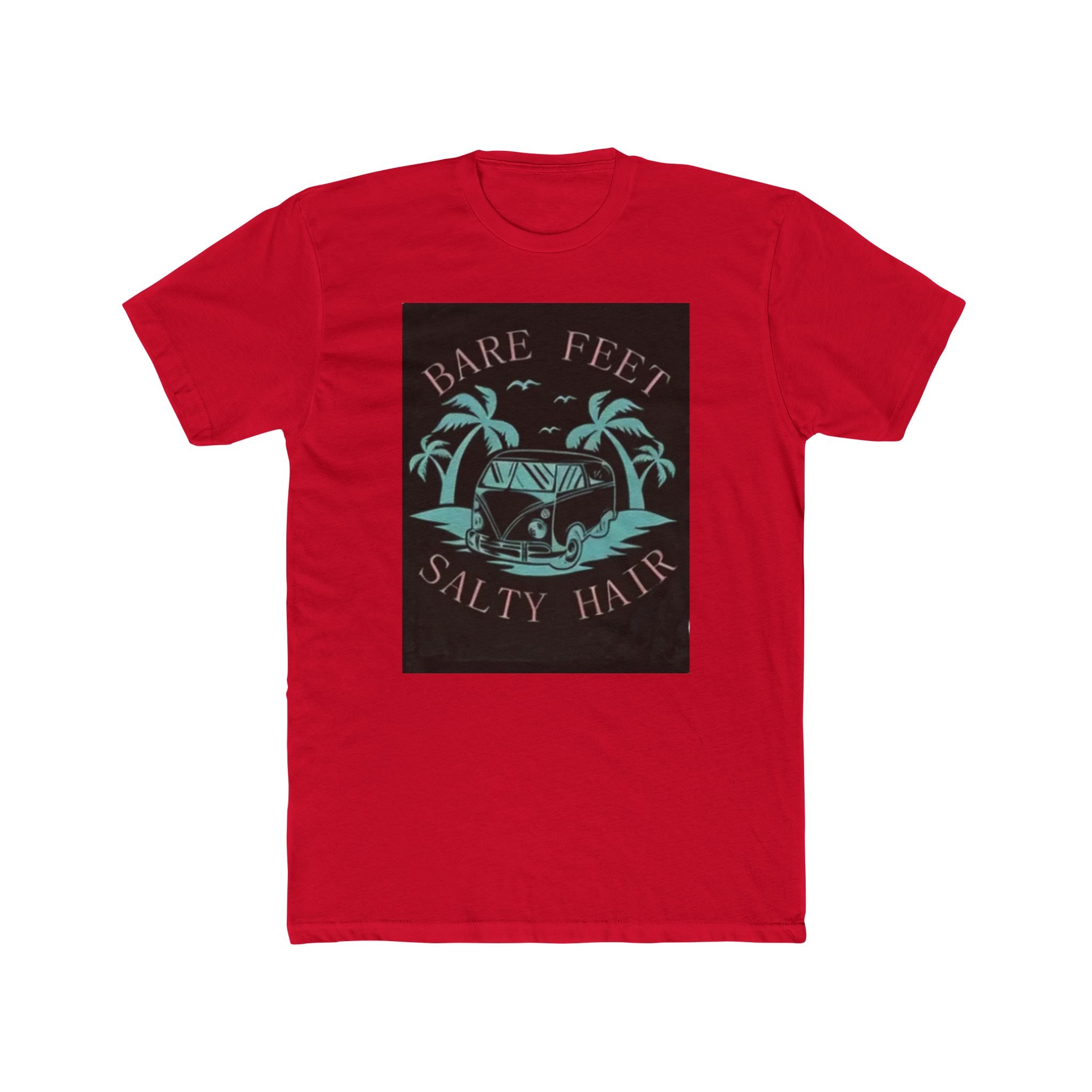 T-Shirt — "Bare Feet, Salty Hair" Beach Graphic Tee