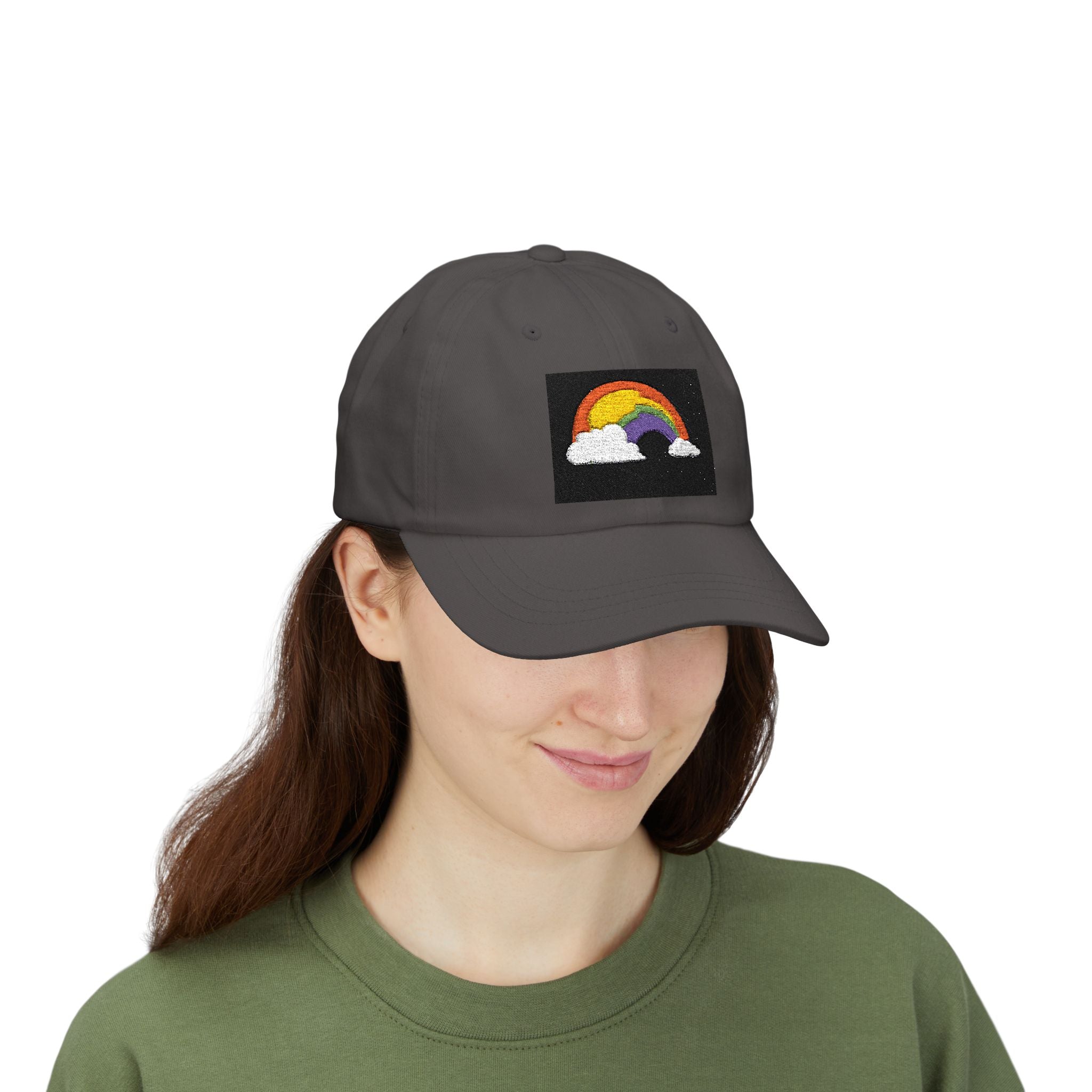 Dad Cap — Embroidered Rainbow Patch Baseball Hat