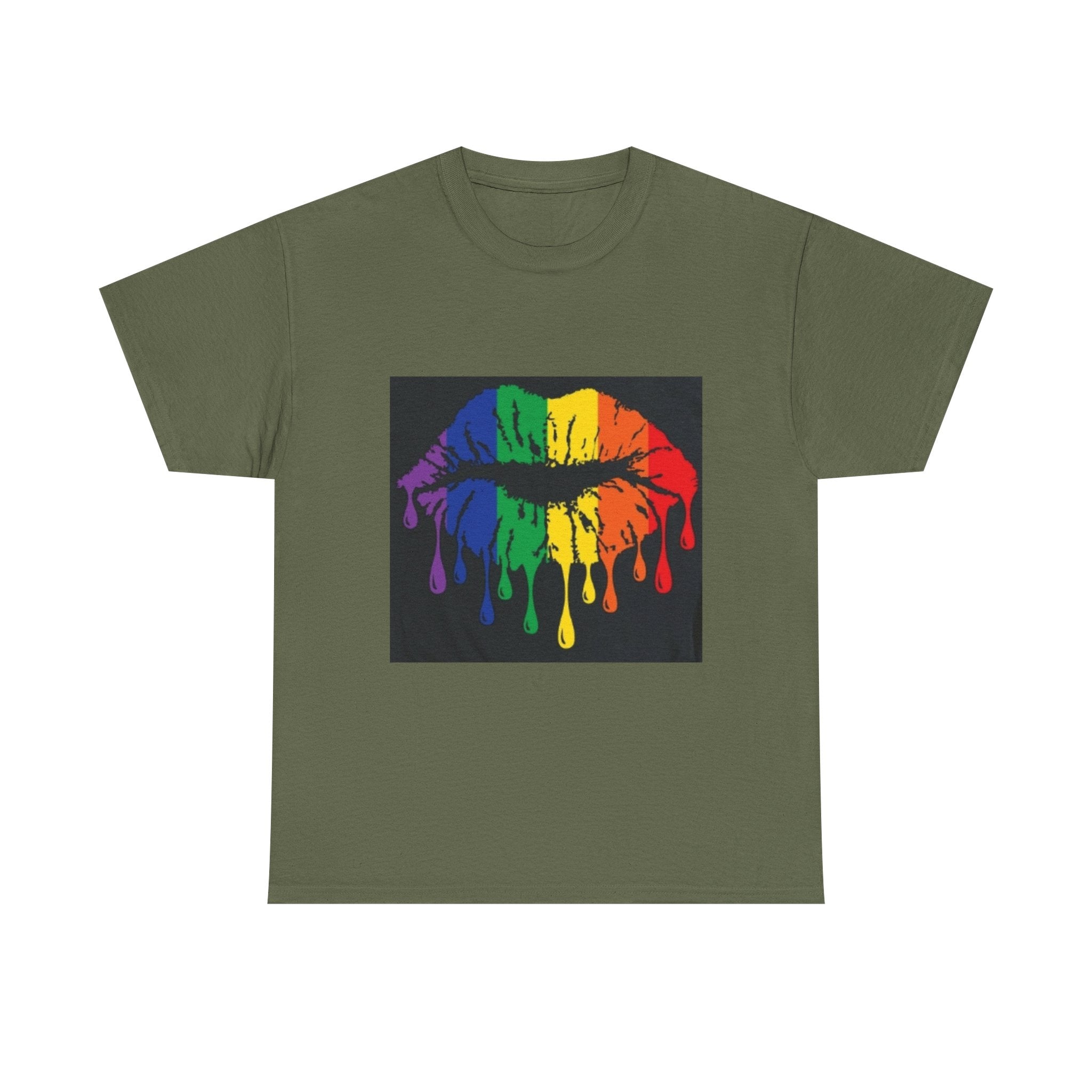 Rainbow Drip Kiss T-Shirt – LGBTQ+ Pride Graphic Tee