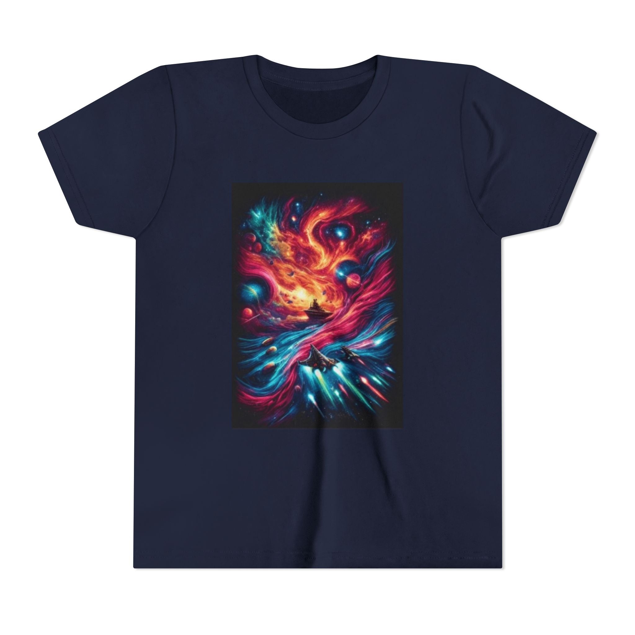 Youth Tee — Cosmic Phoenix Abstract Galaxy Art