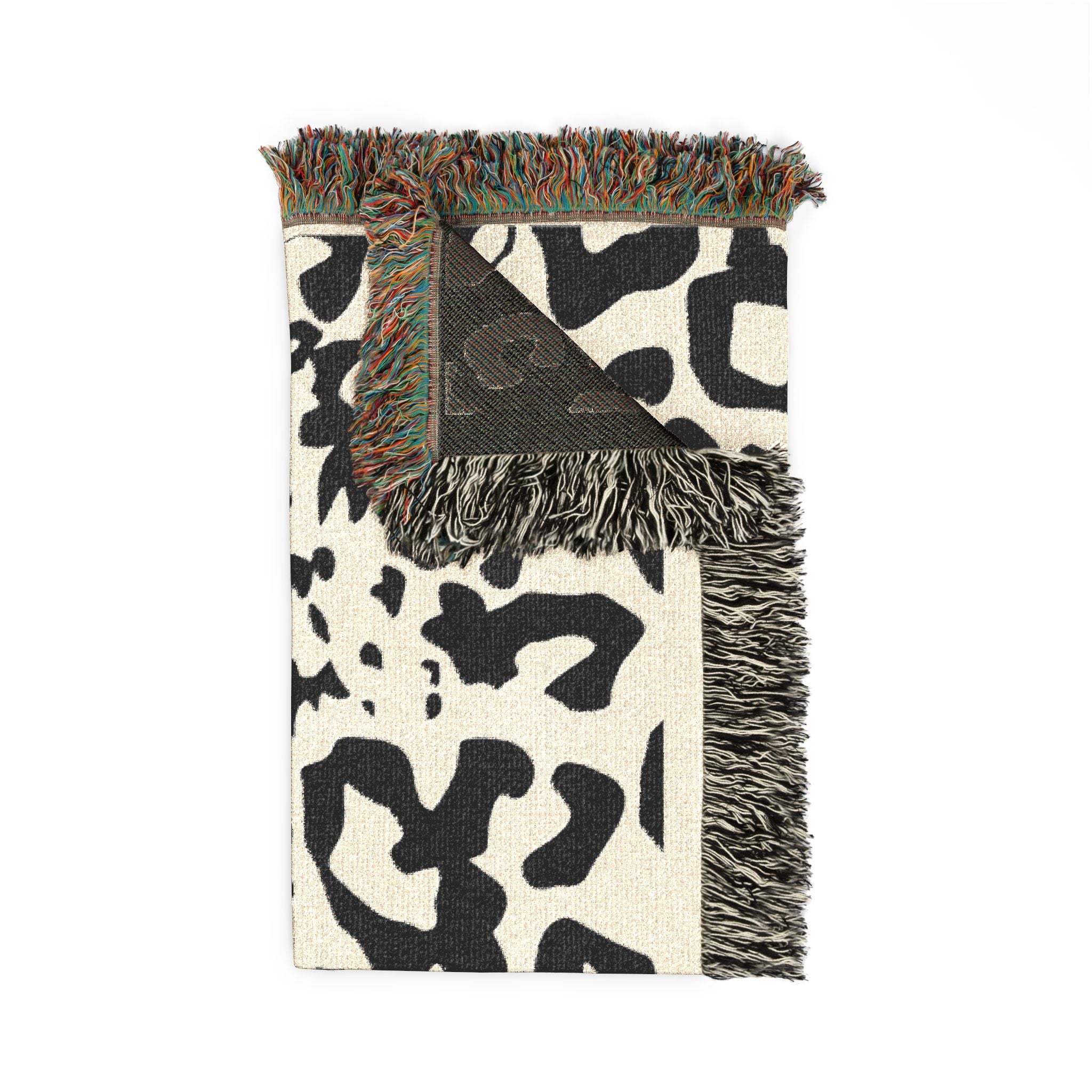 Leopard Print Woven Blanket — Cozy Fringe Throw for Living Room, Bedroom & Travel