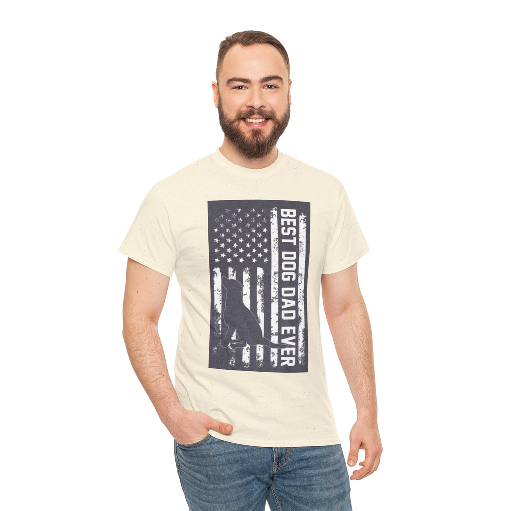 Best Dog Dad Ever T-Shirt – Patriotic American Flag Dog Dad Tee