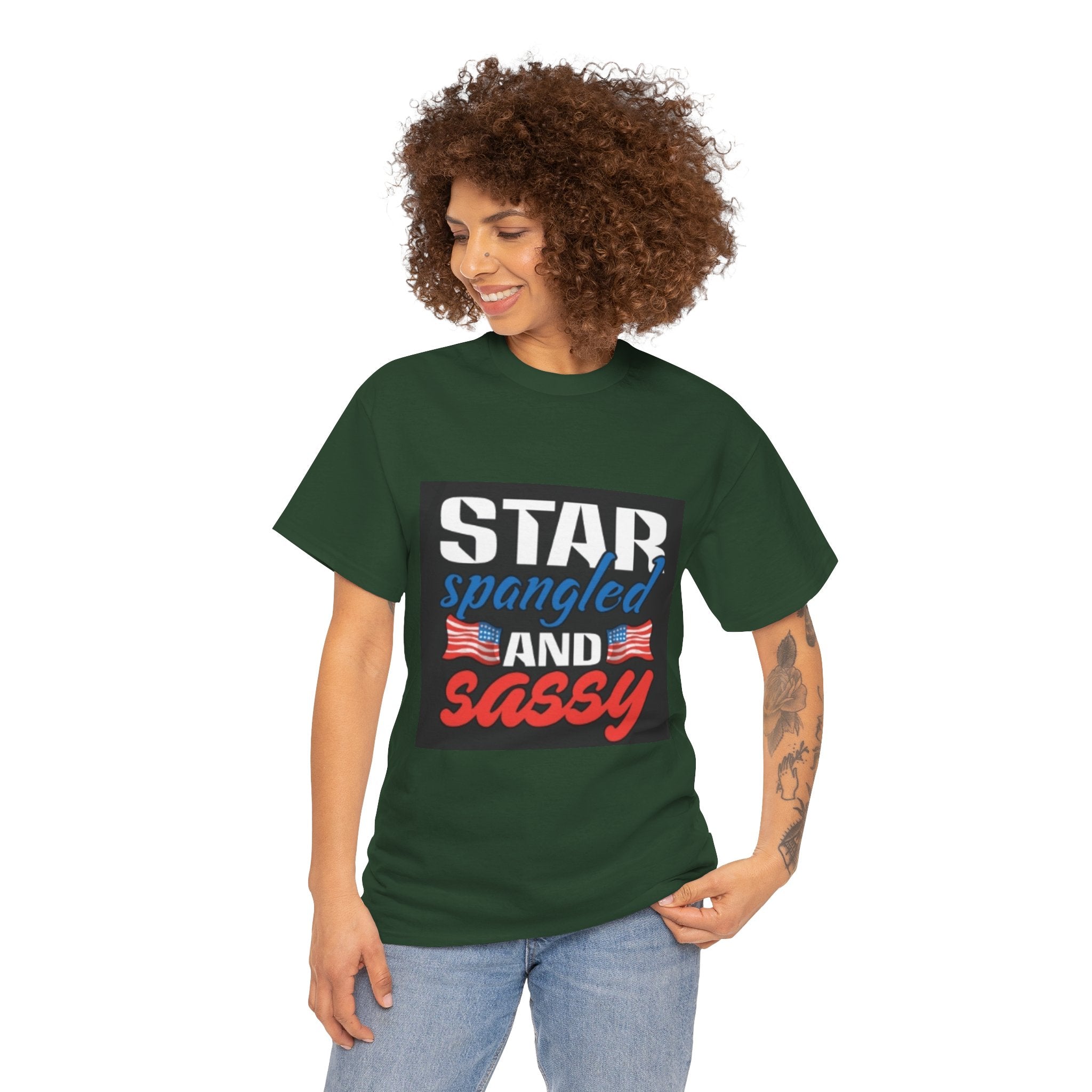 Star Spangled and Sassy Tee — Patriotic 4th of July Shirt with Flags