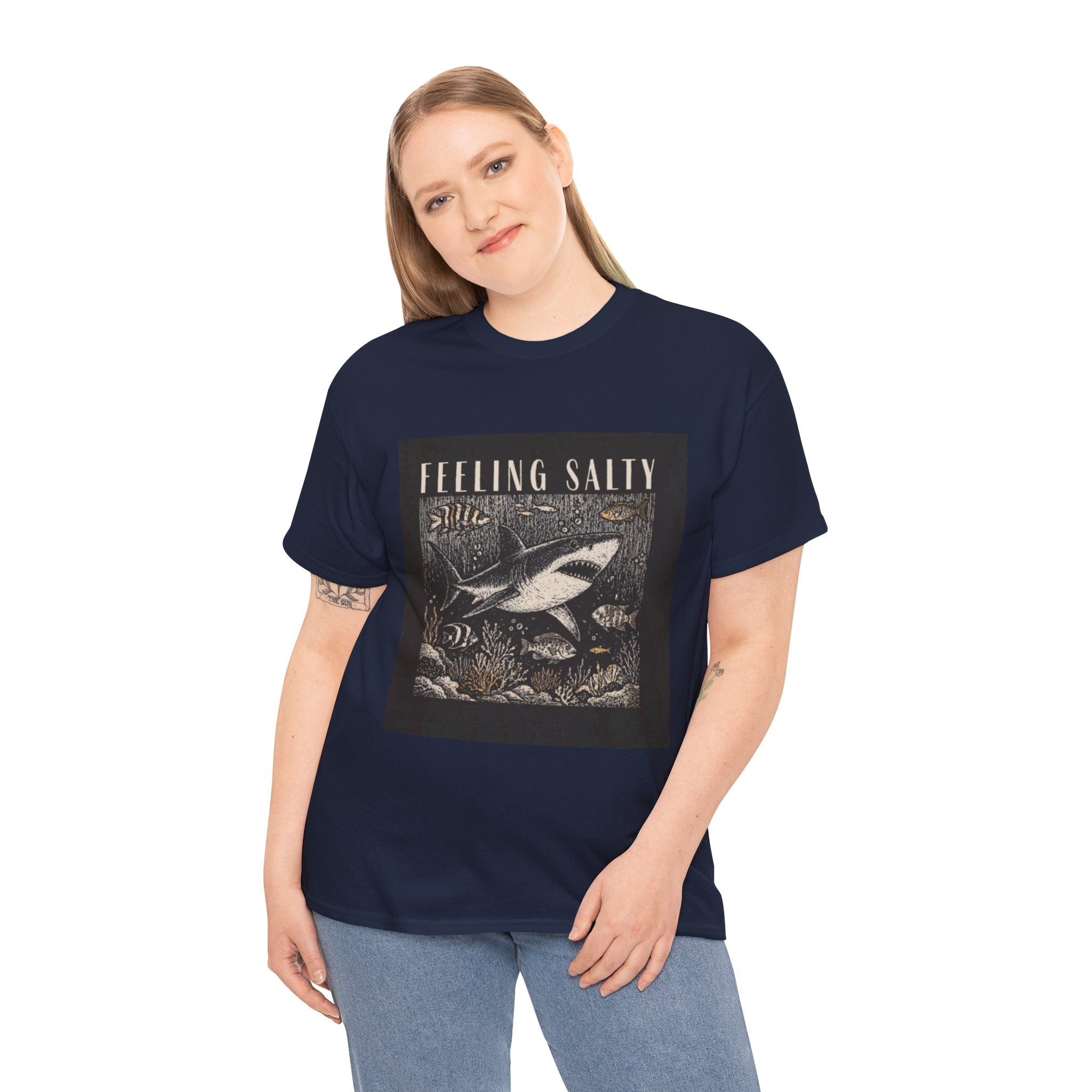 Feeling Salty Shark T-Shirt – Vintage Ocean Graphic Tee