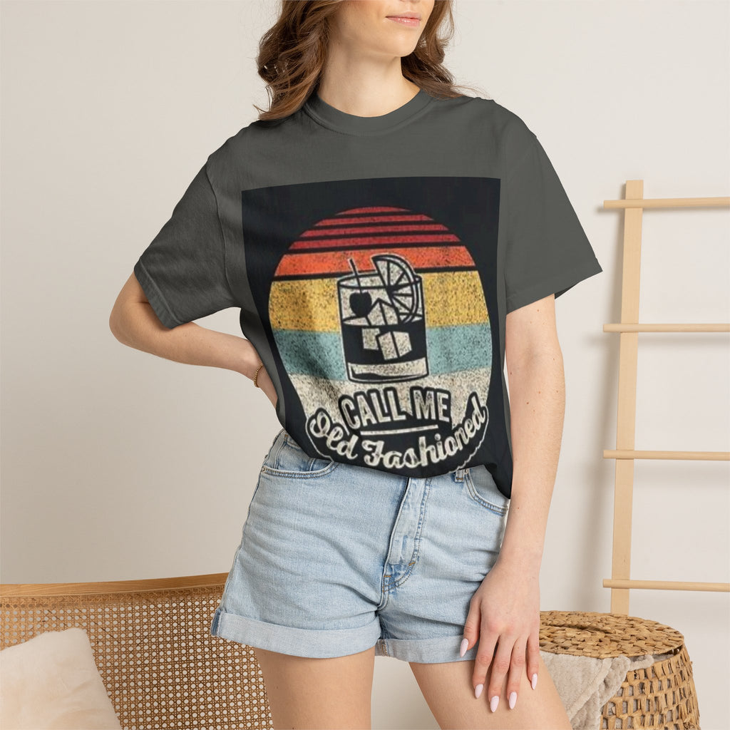 T-Shirt — "Call Me Old Fashioned" Retro Cocktail Graphic Tee