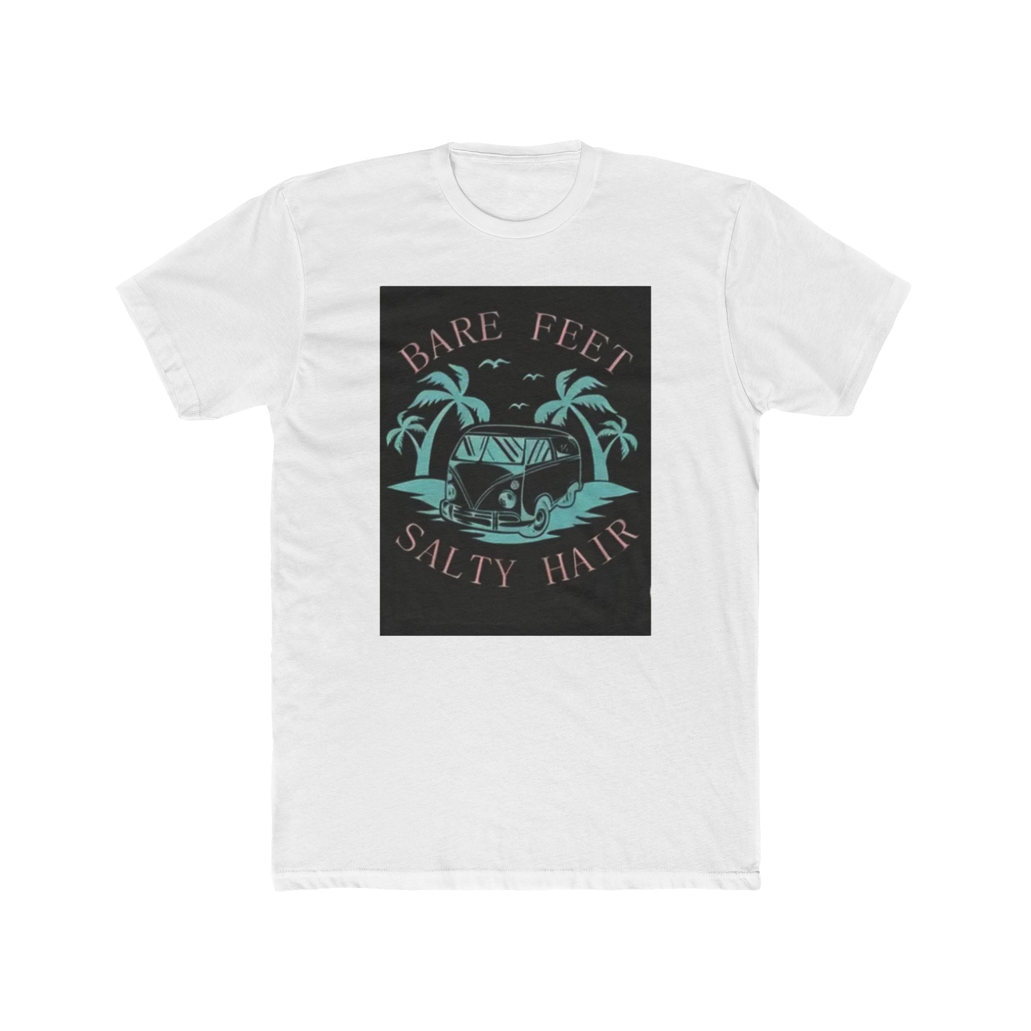 T-Shirt — "Bare Feet, Salty Hair" Beach Graphic Tee