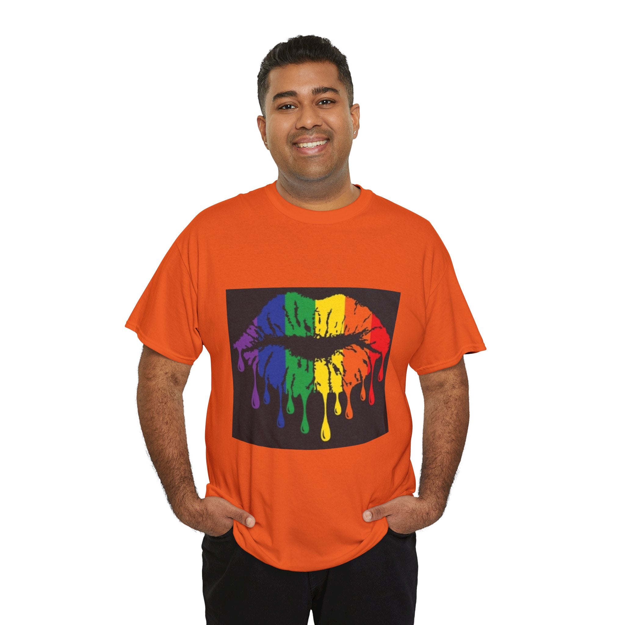 Rainbow Drip Kiss T-Shirt – LGBTQ+ Pride Graphic Tee