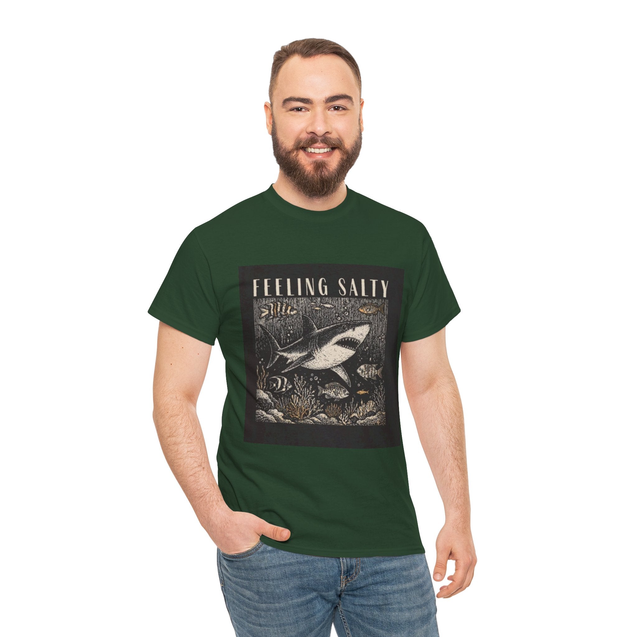 Feeling Salty Shark T-Shirt – Vintage Ocean Graphic Tee