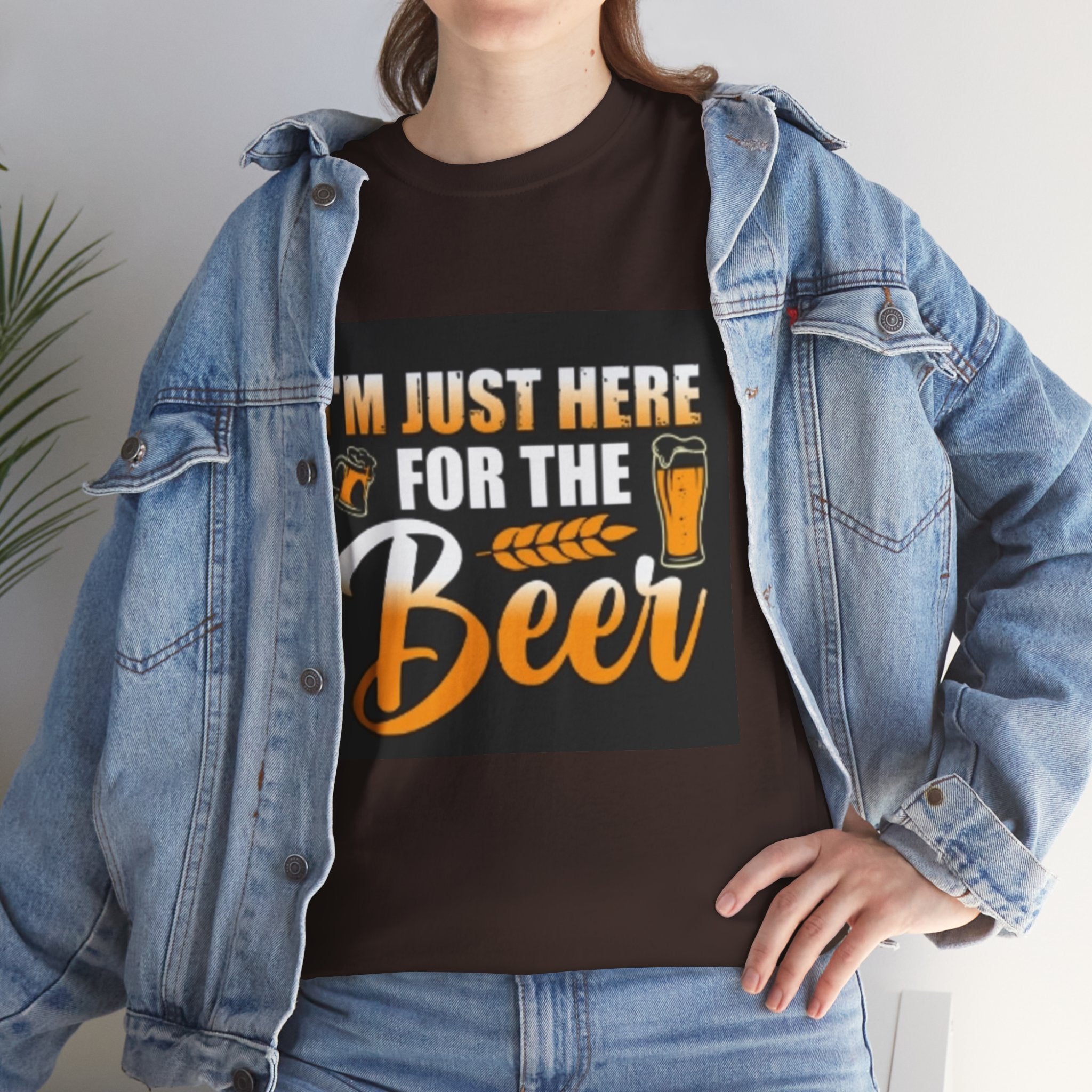 I'm Just Here for the Beer T-Shirt — Funny Beer Drinking Tee for Parties & Oktoberfest