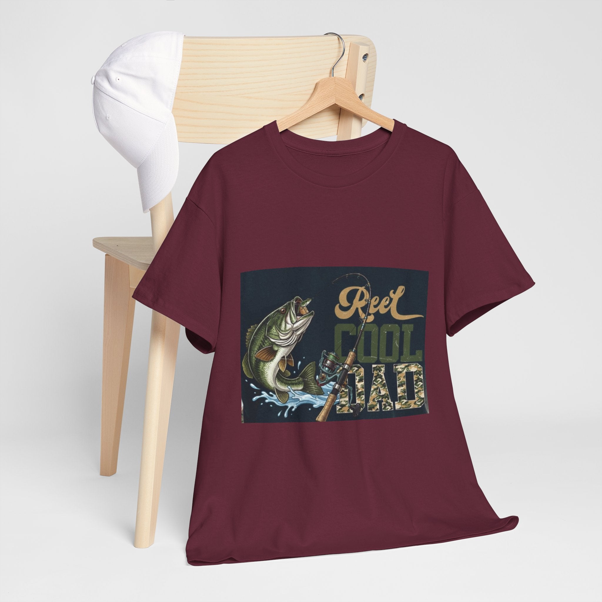 Fishing T-Shirt — "Reel Cool Dad" Graphic Tee