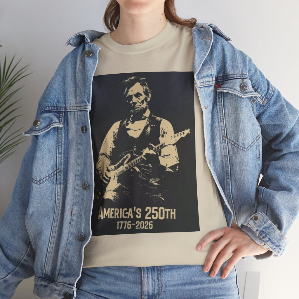 America's 250th Guitar Tee — 1776–2026 Patriotic Rock T‑Shirt