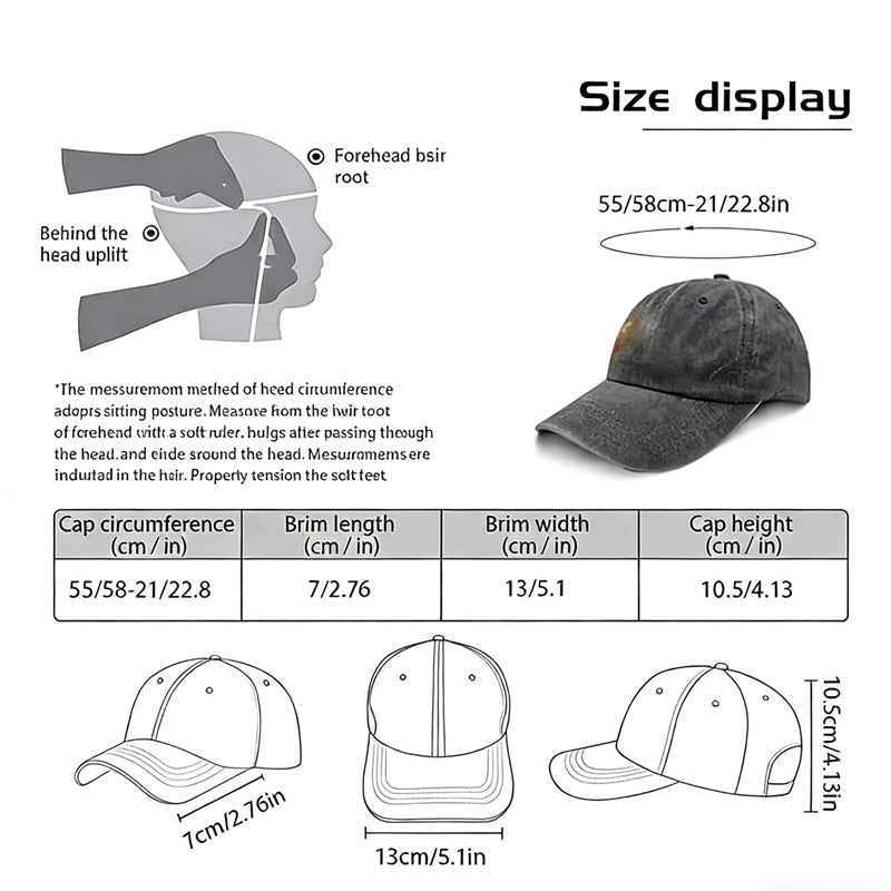 Mom Life Embroidered Baseball Cap,Washed Cotton Adjustable Hat For Women, Vintage Low Profile Sun Hat