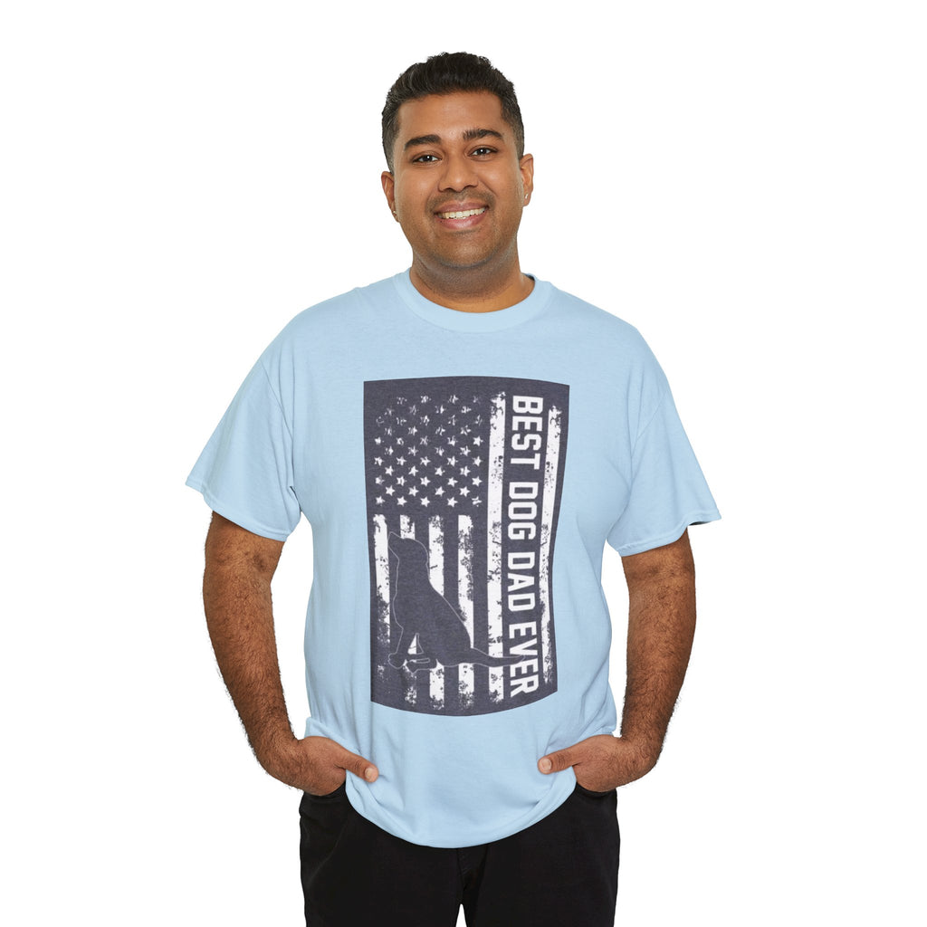 Best Dog Dad Ever T-Shirt – Patriotic American Flag Dog Dad Tee