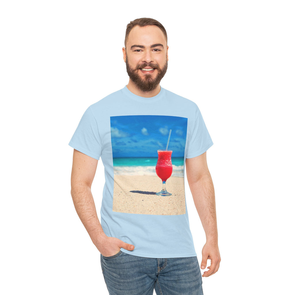 Tropical Beach Cocktail Graphic Tee (Summer Vacation Drink)