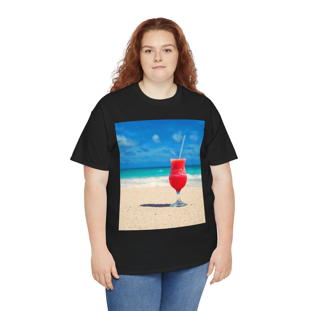 Tropical Beach Cocktail Graphic Tee (Summer Vacation Drink)