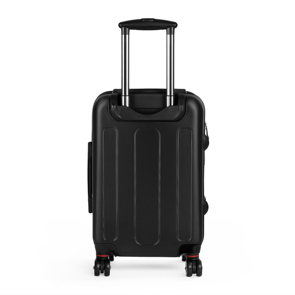 Silver Satin Travel Suitcase – Metallic Marble Carry-On Luggage