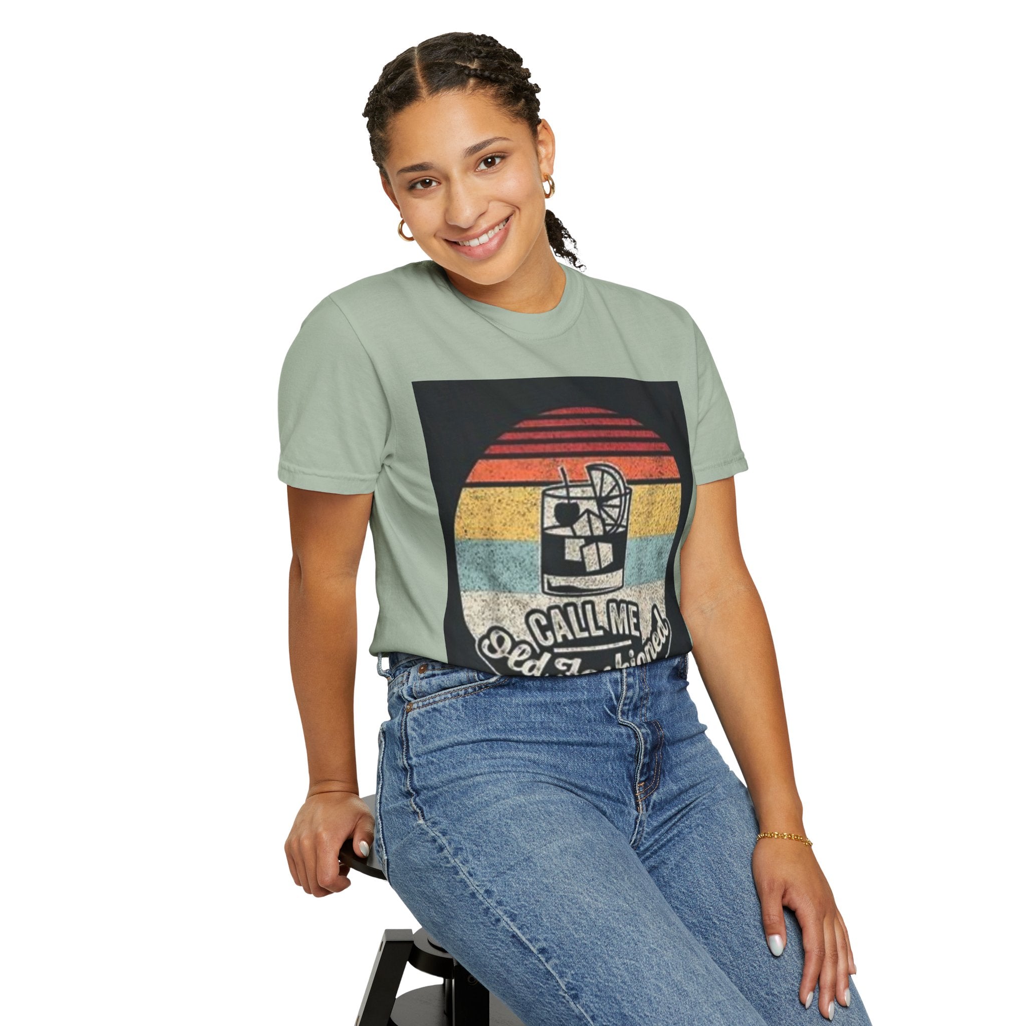 T-Shirt — "Call Me Old Fashioned" Retro Cocktail Graphic Tee