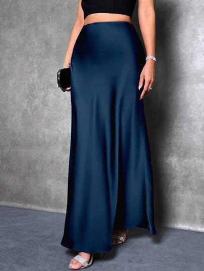Satin Skirt For Spring And Summer