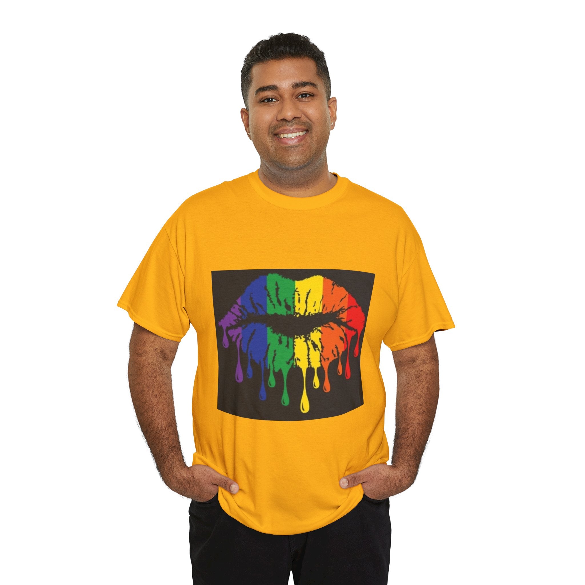 Rainbow Drip Kiss T-Shirt – LGBTQ+ Pride Graphic Tee