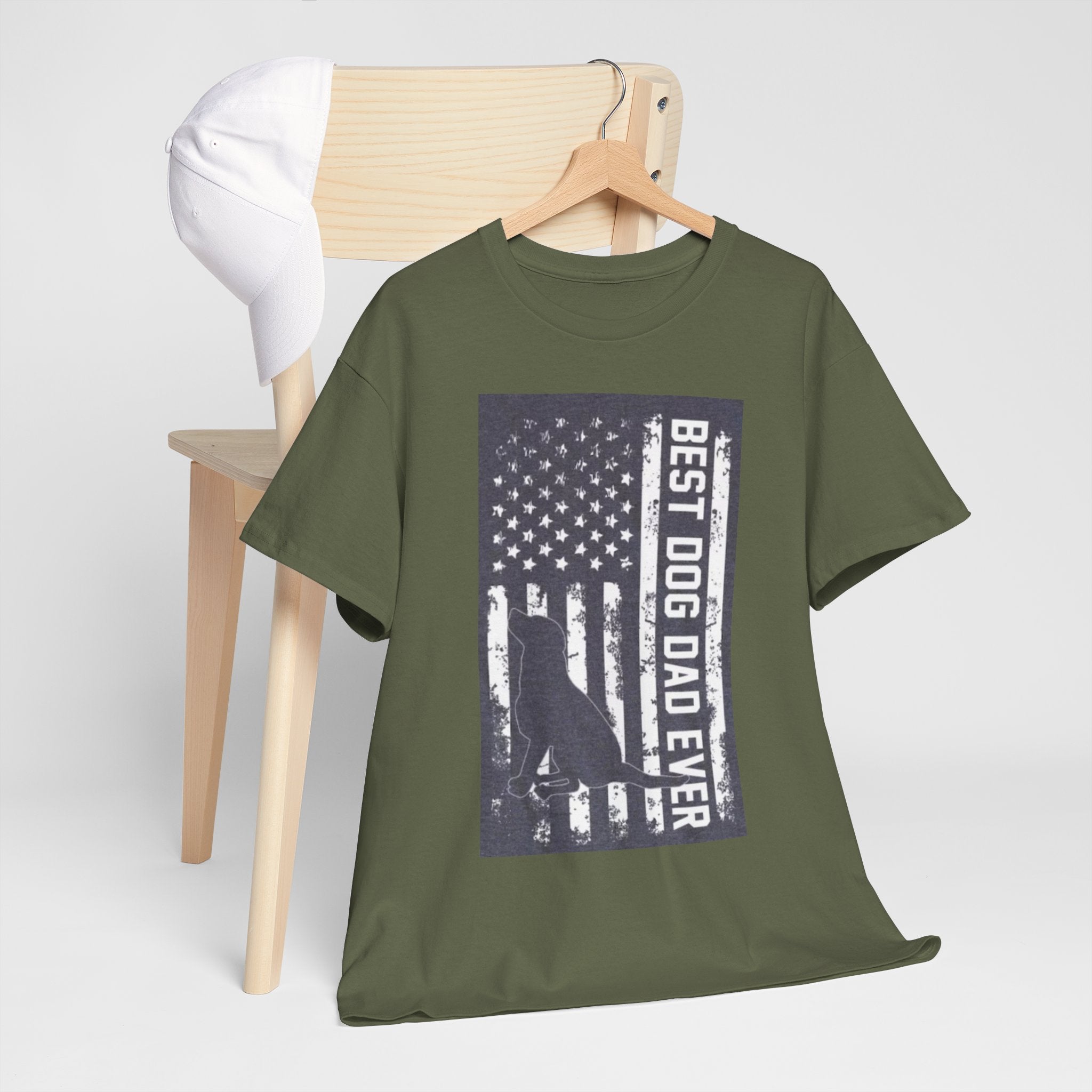 Best Dog Dad Ever T-Shirt – Patriotic American Flag Dog Dad Tee