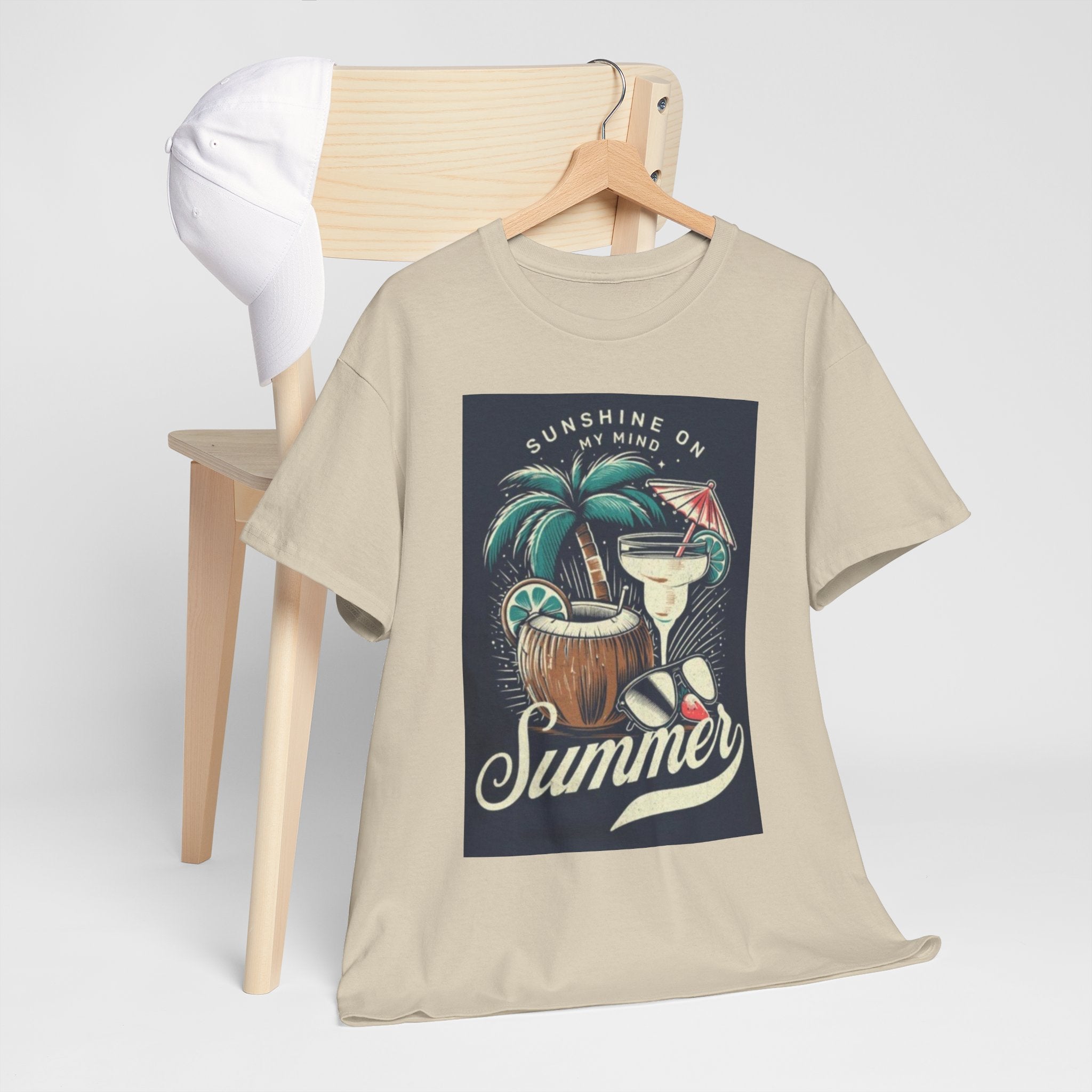 Summer Cocktail Tee — "Sunshine On My Mind" Tropical Beach T-Shirt