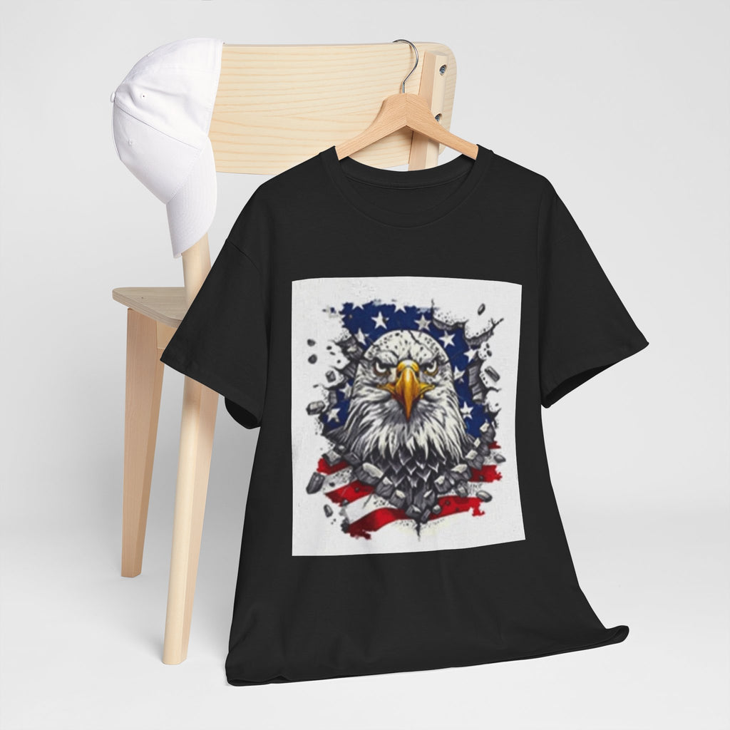 Eagle American Flag T-Shirt — Patriotic Bald Eagle Graphic Tee for 4th of July