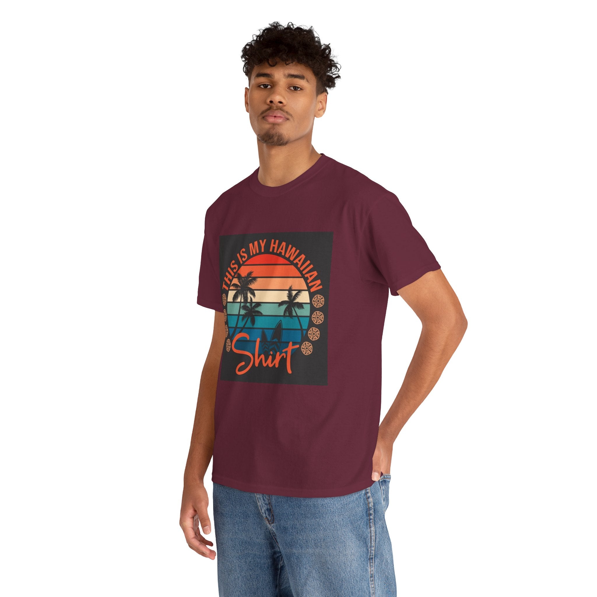 This Is My Hawaiian Shirt Tee — Vintage Sunset Palm Beach T-Shirt