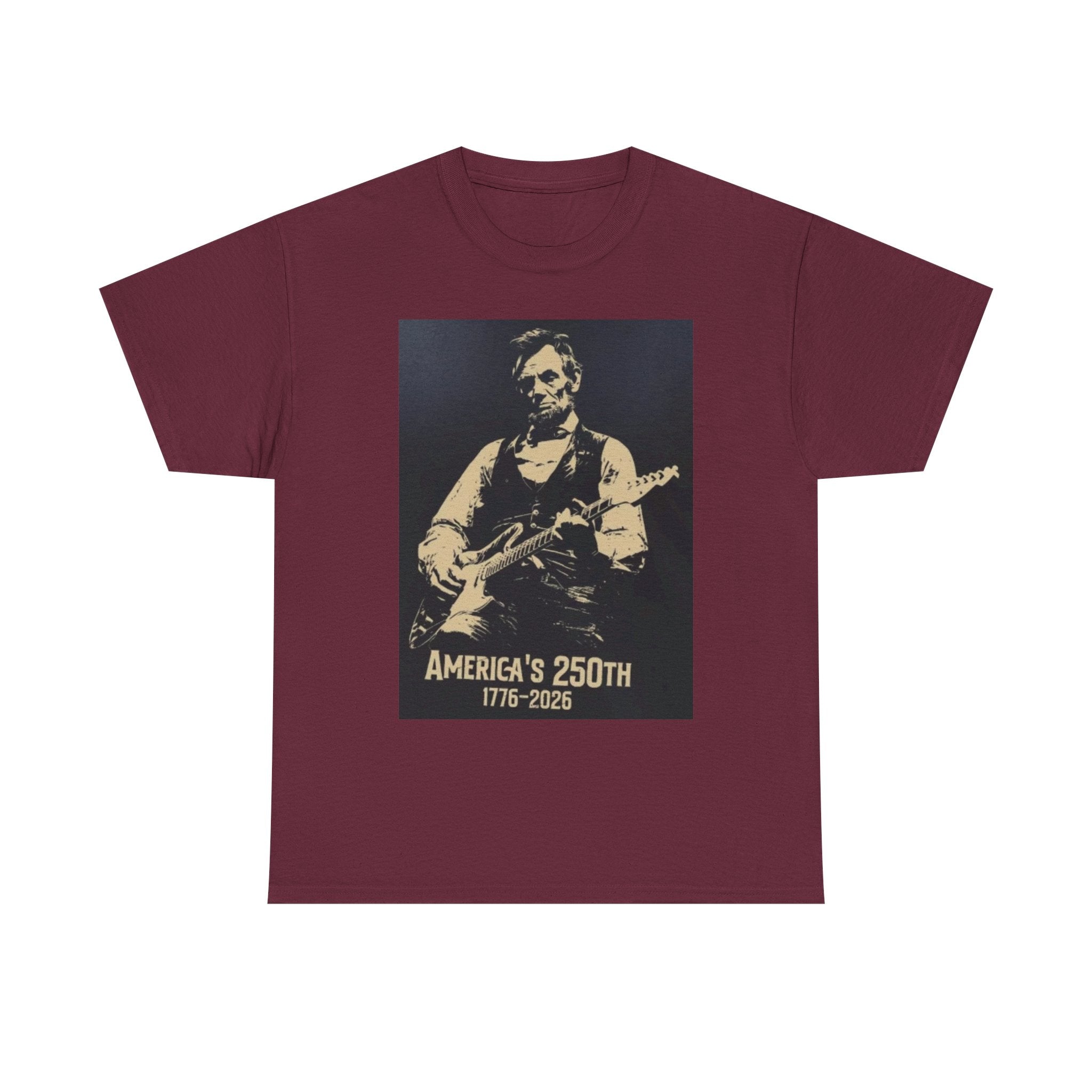 America's 250th Guitar Tee — 1776–2026 Patriotic Rock T‑Shirt