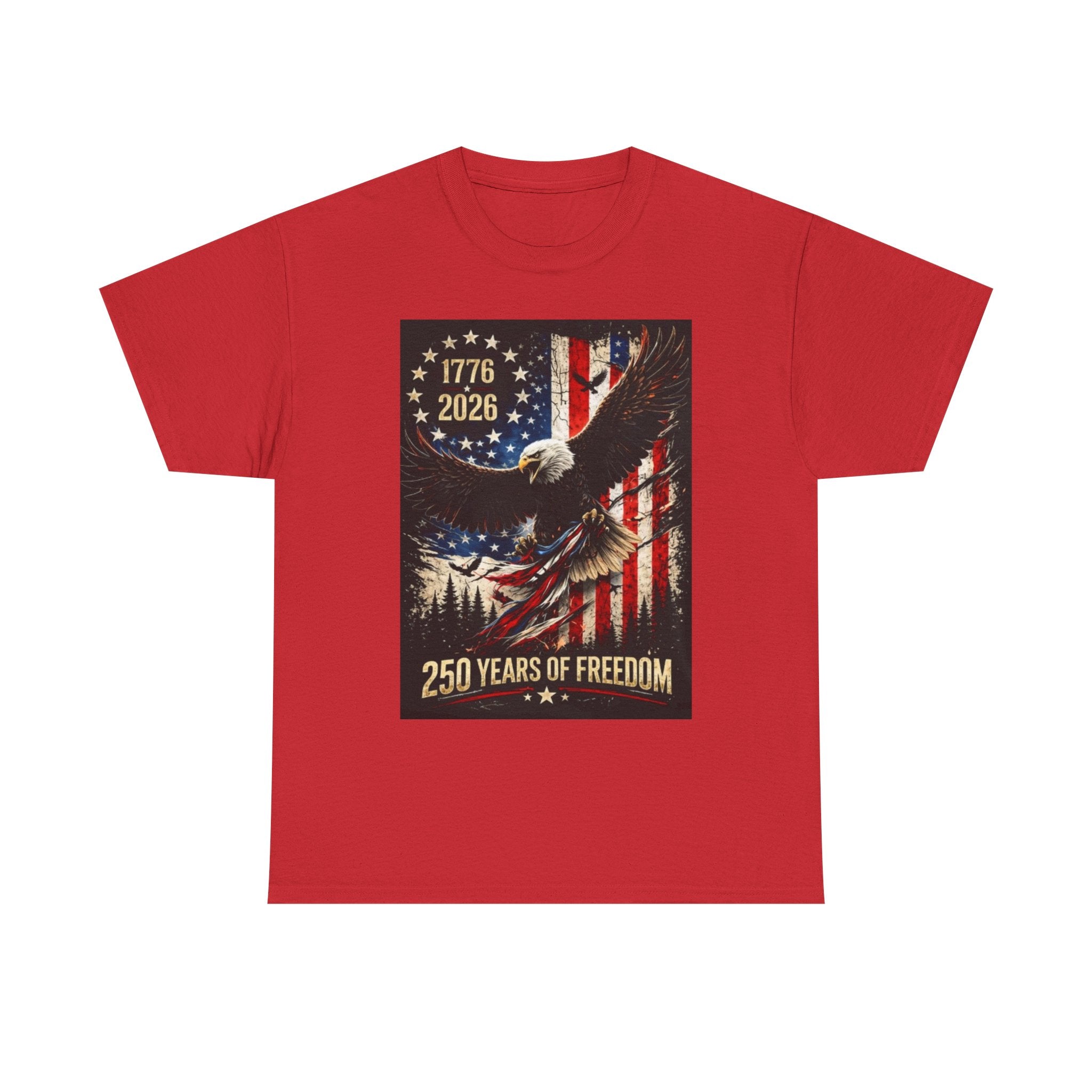 Patriotic Tee — 1776–2026 Bald Eagle "250 Years of Freedom" Shirt