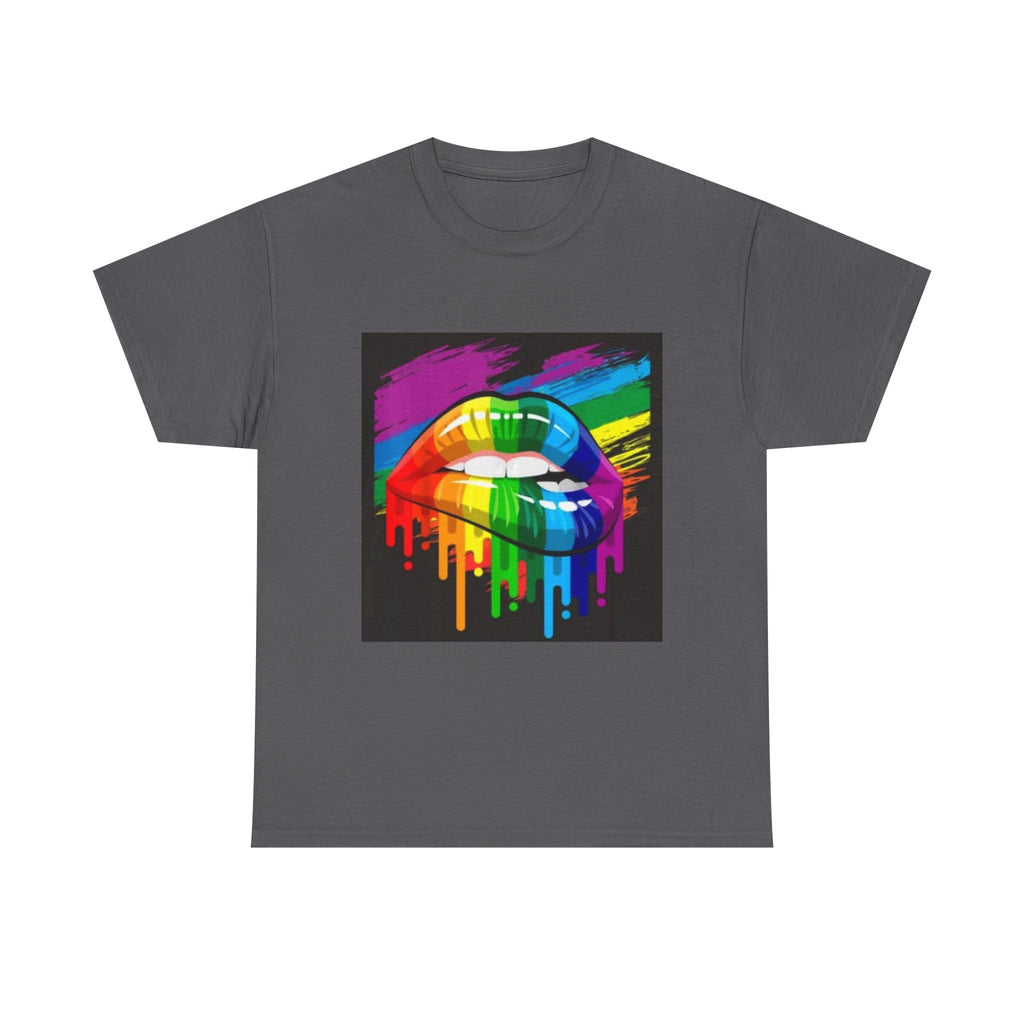 T-Shirt — Rainbow Drip Lips Pride Graphic Tee