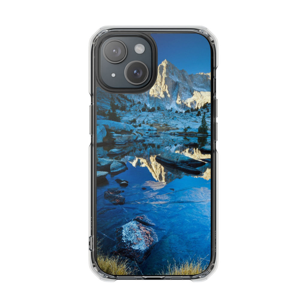 Clear Magnetic Impact Phone Case — Mountain Lake Scenic Phone Cover