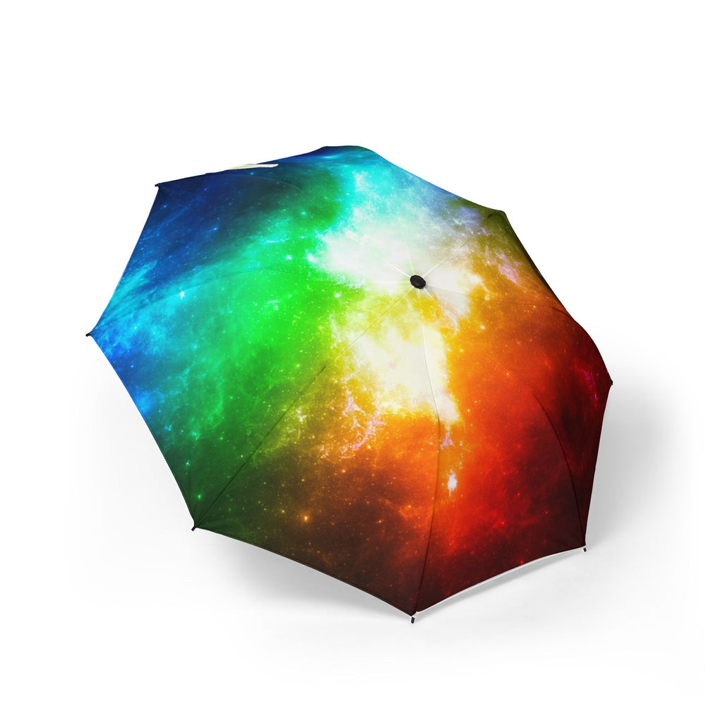 Galaxy Rainbow Foldable Umbrella — Semi‑Automatic Compact Rain Protector