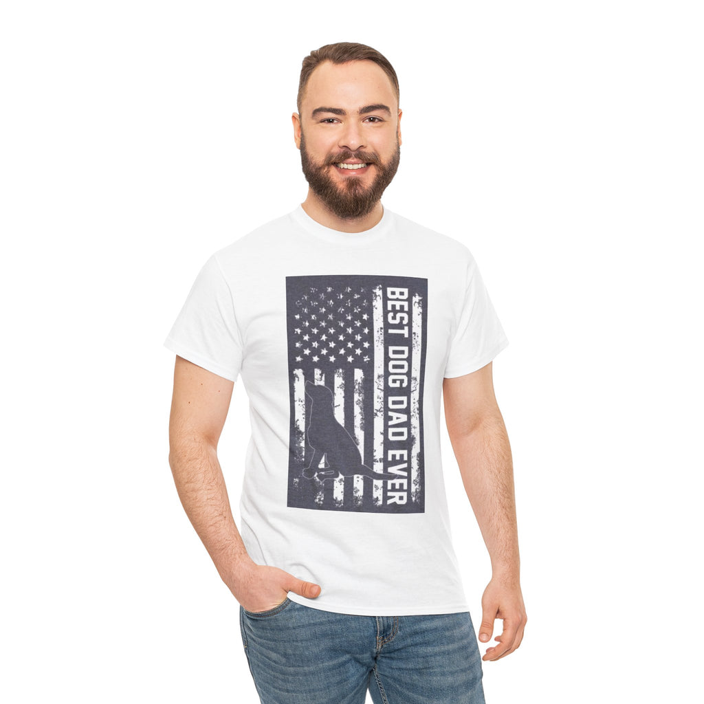 Best Dog Dad Ever T-Shirt – Patriotic American Flag Dog Dad Tee