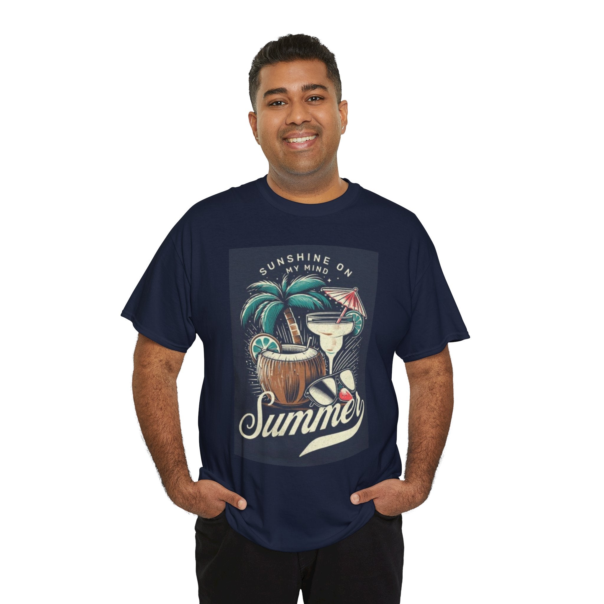Summer Cocktail Tee — "Sunshine On My Mind" Tropical Beach T-Shirt